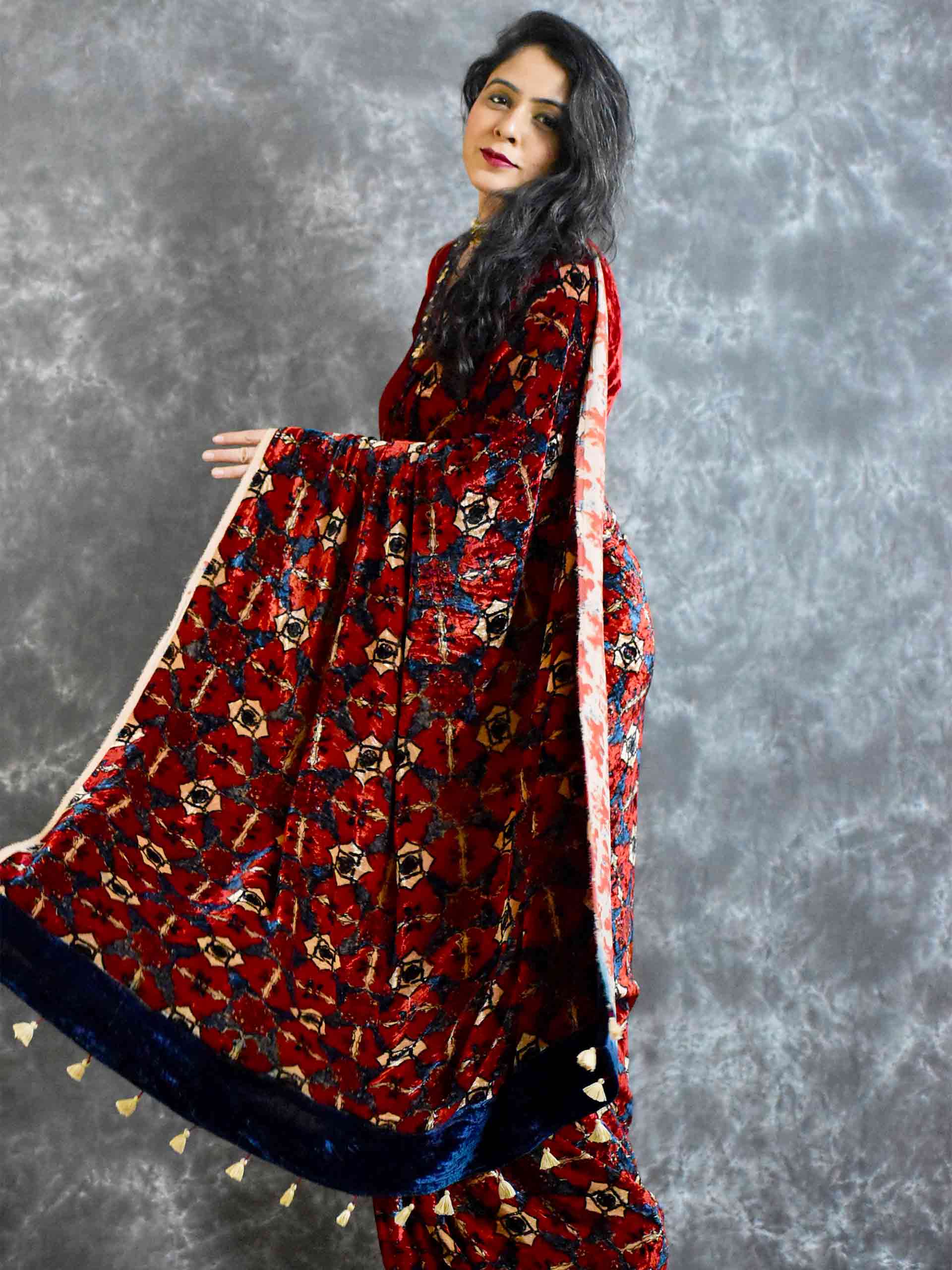 Buy Velvet Sarees Online