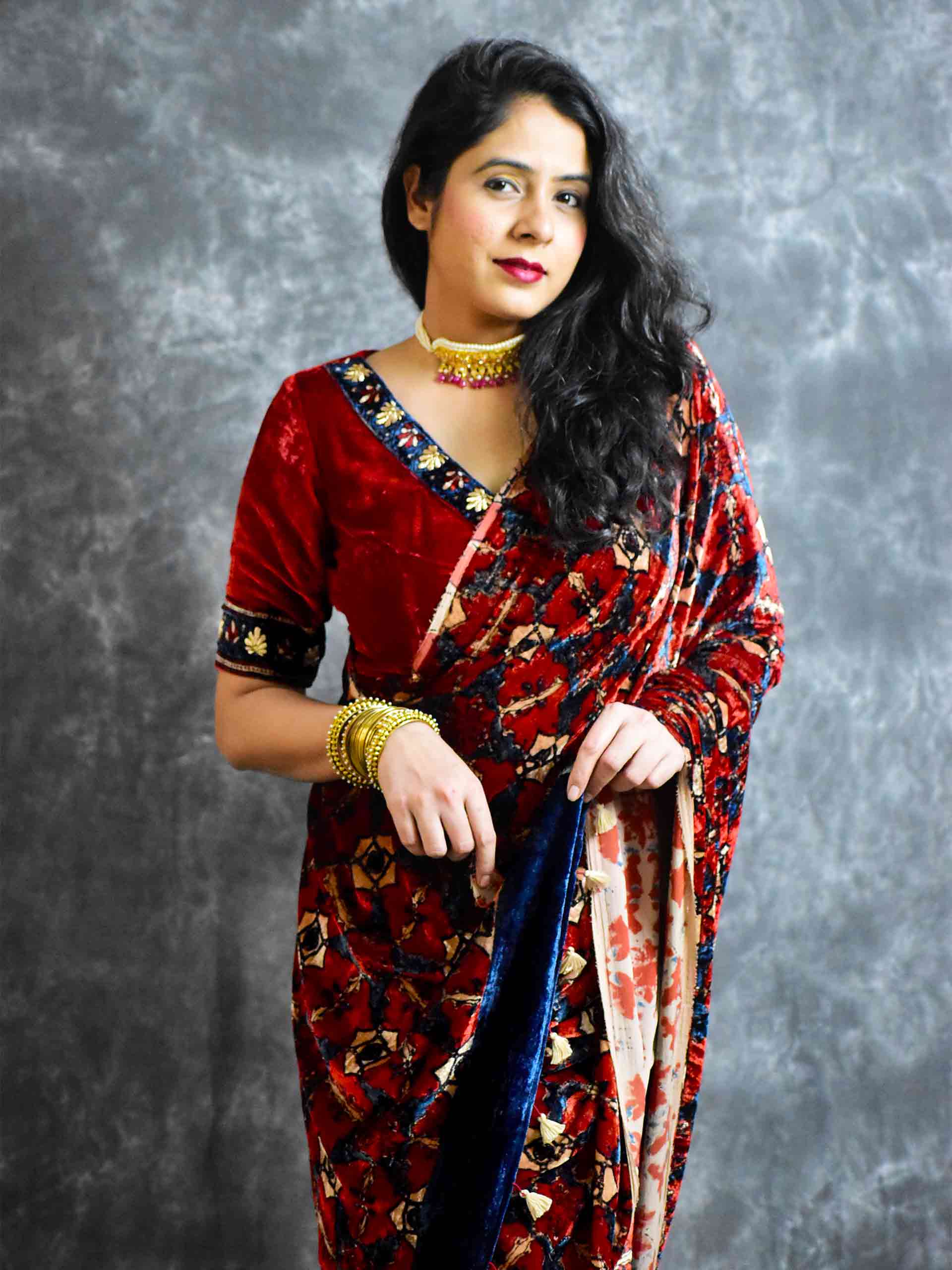 Buy Velvet Sarees Online