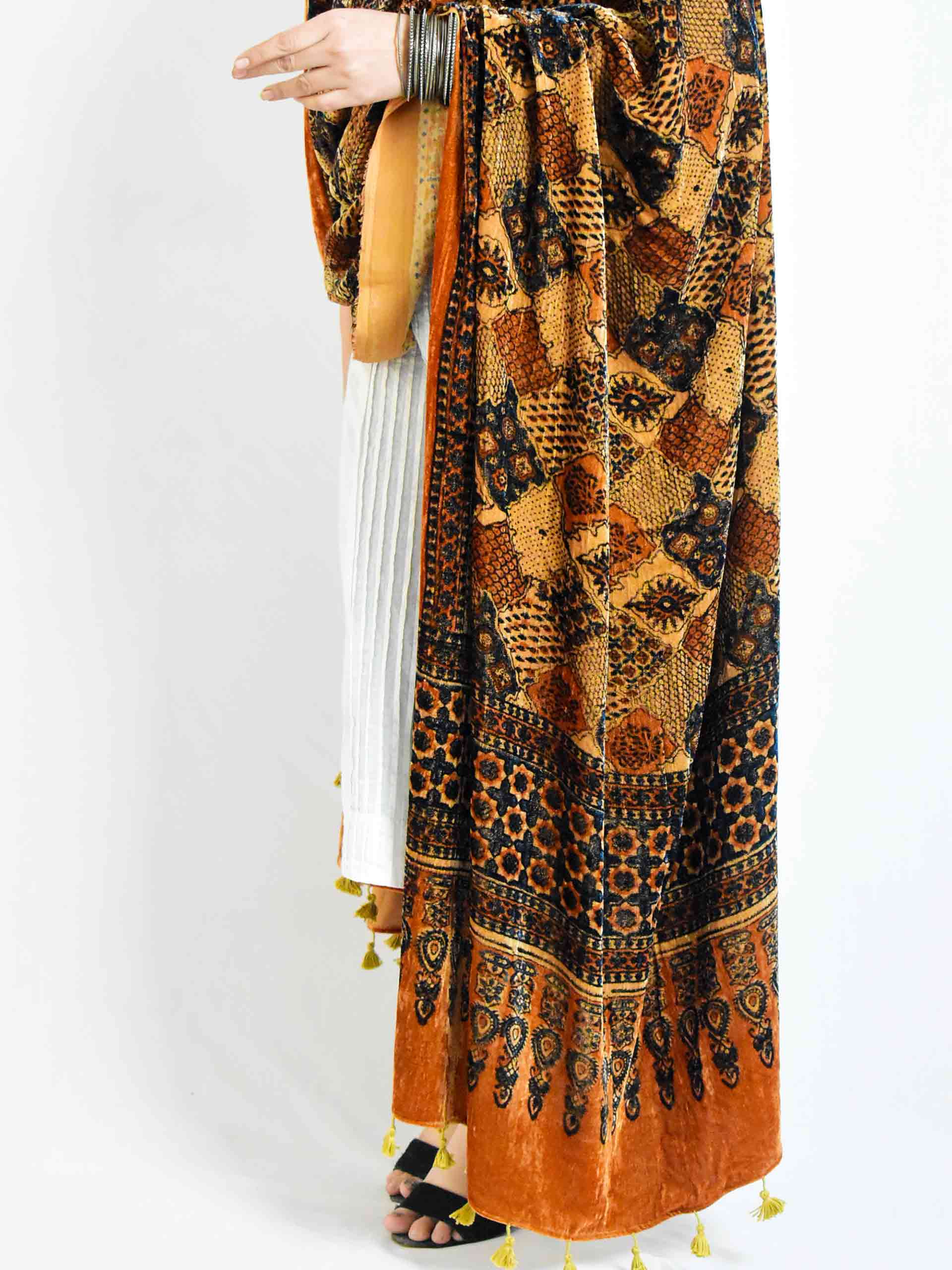 Buy Ajrakh Silk Dupatta Online