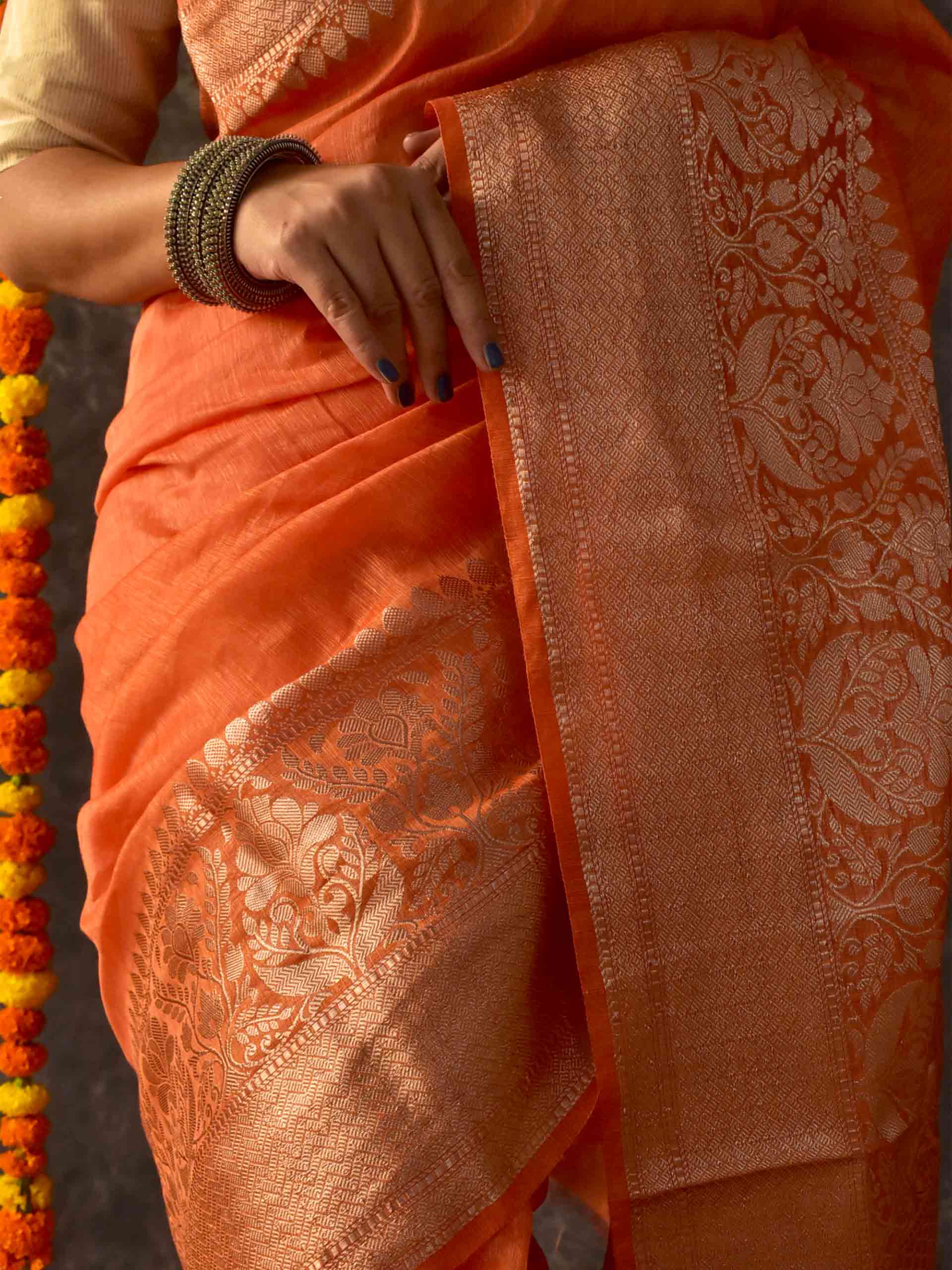 Narang - Linen Zari Saree