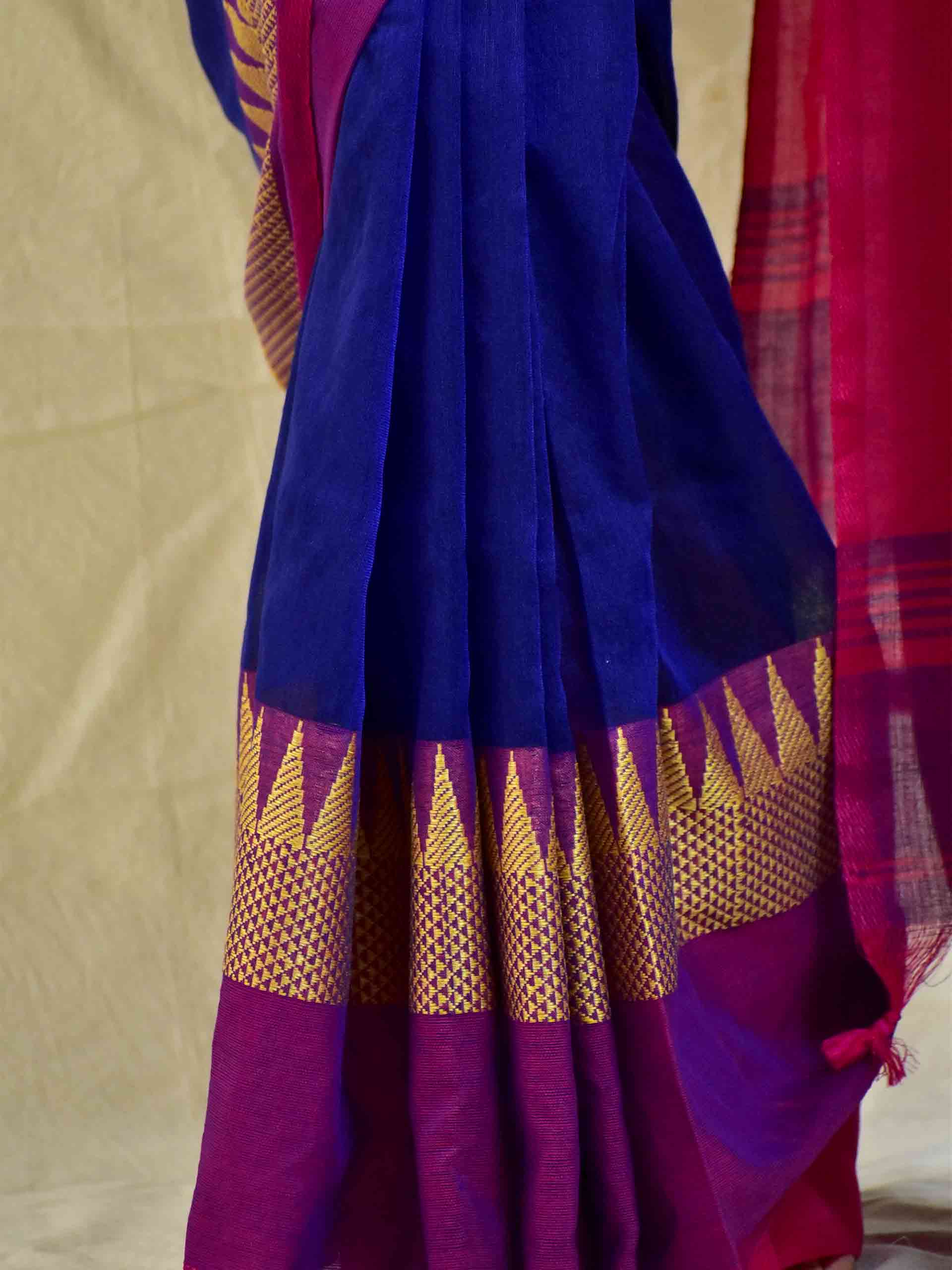 cotton saree with woven border