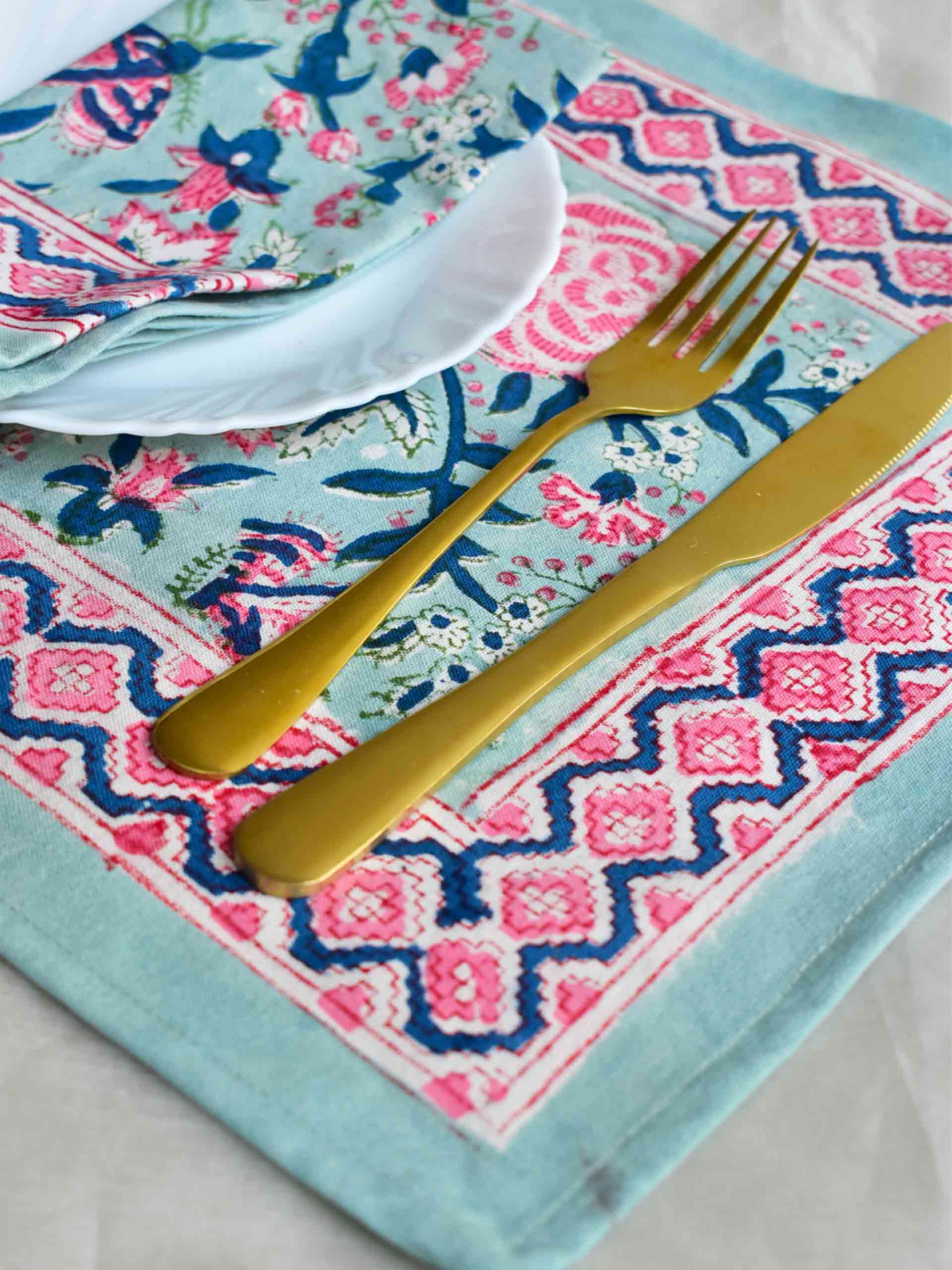 Summer of love - Table mat and napkin set of 6