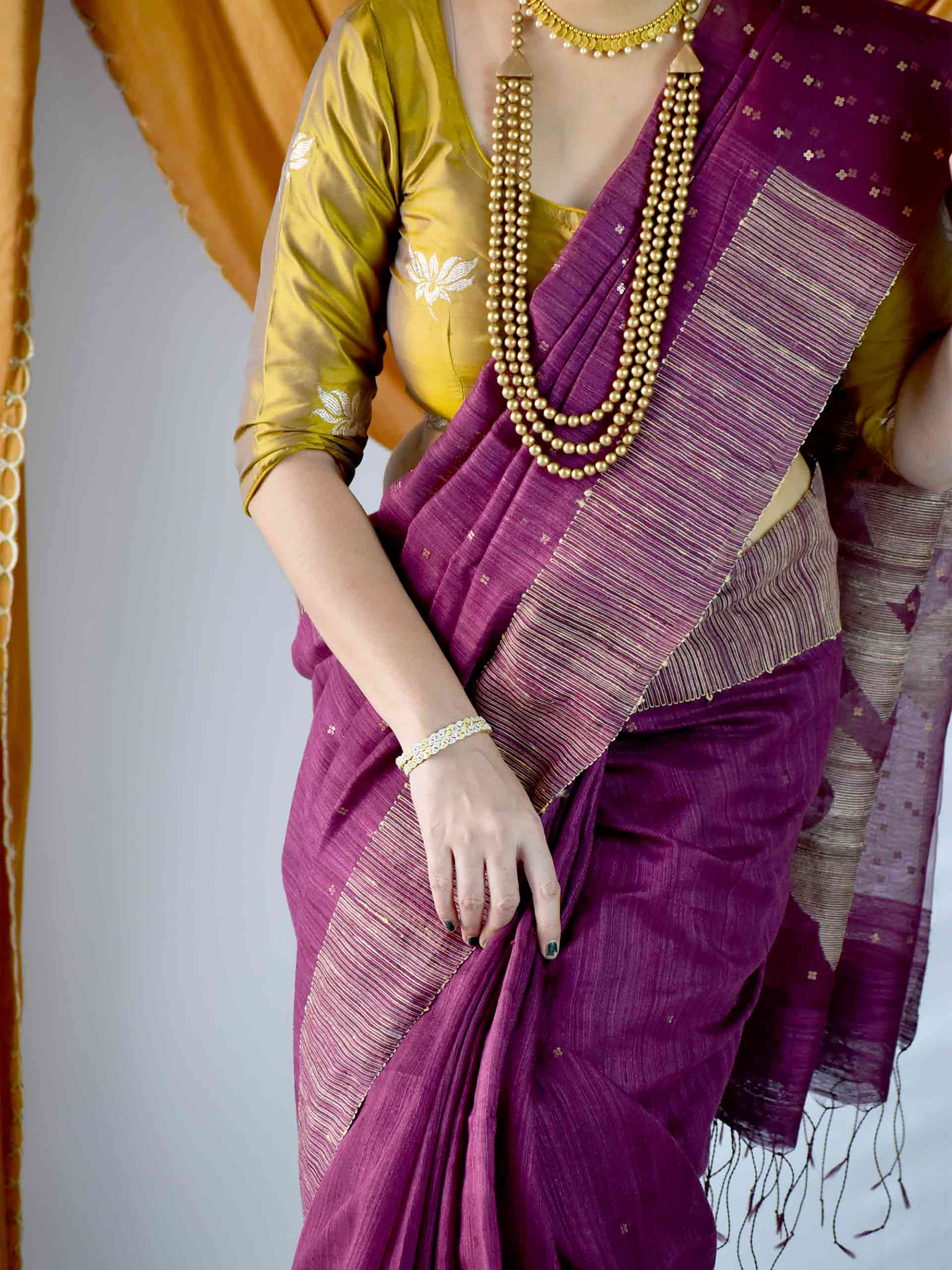 Matka Silk Jamdani Saree