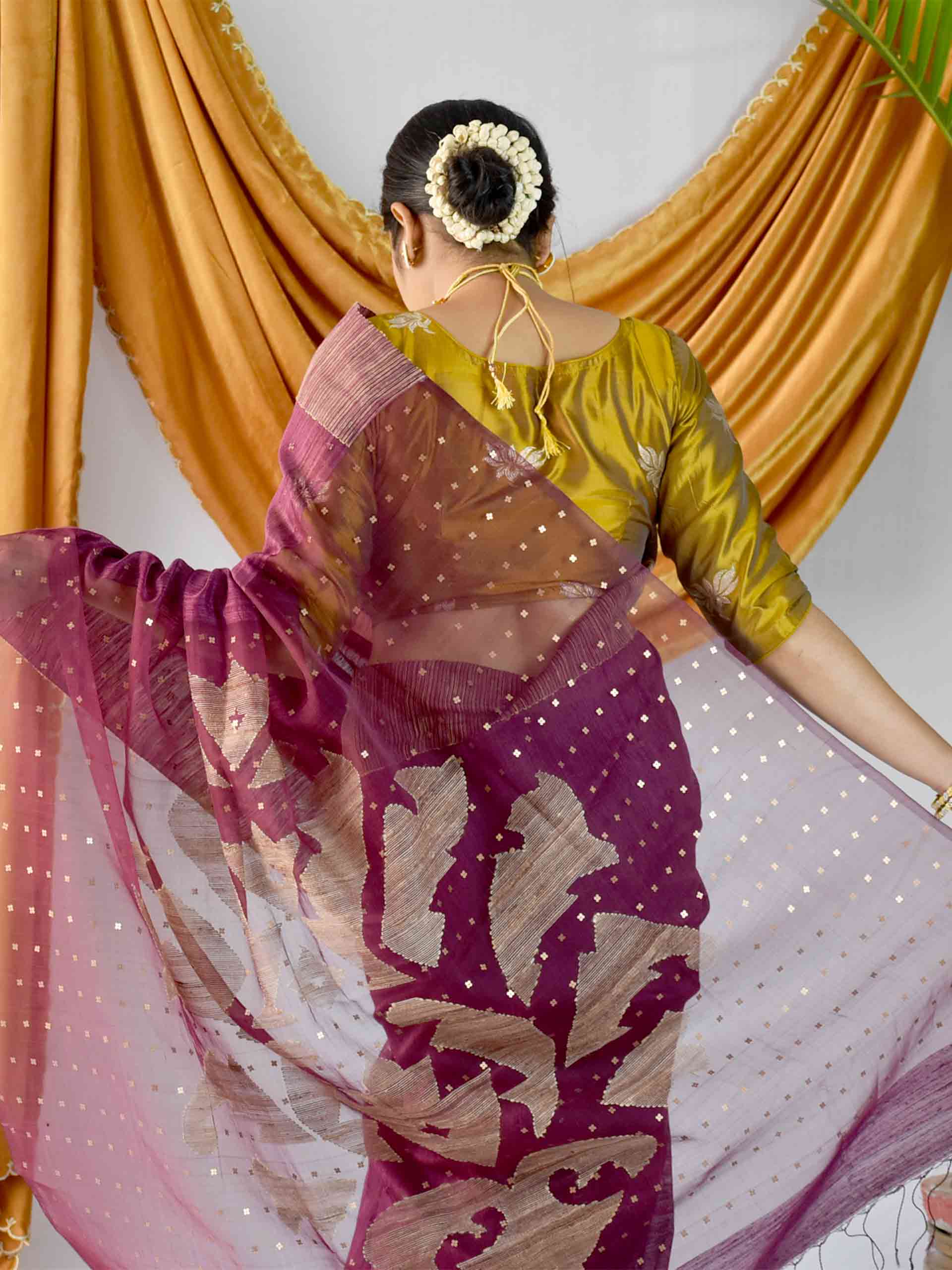 Matka Silk Jamdani Saree
