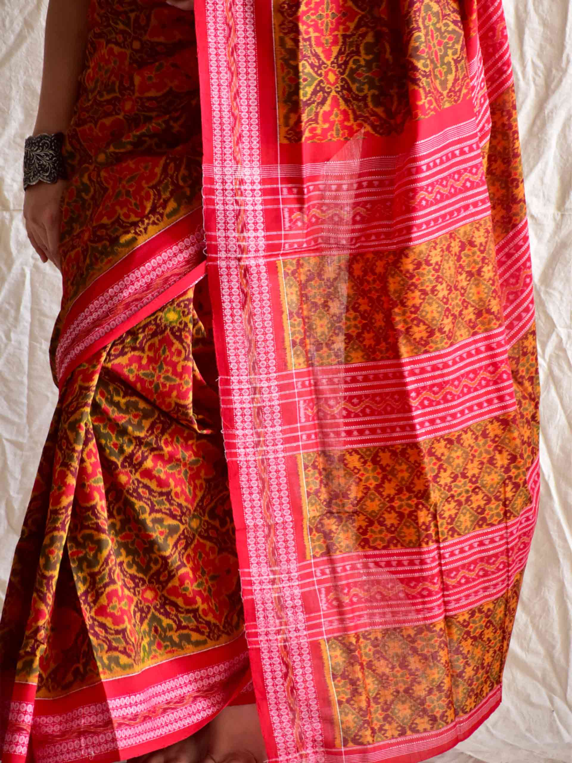 Handwoven ikat saree