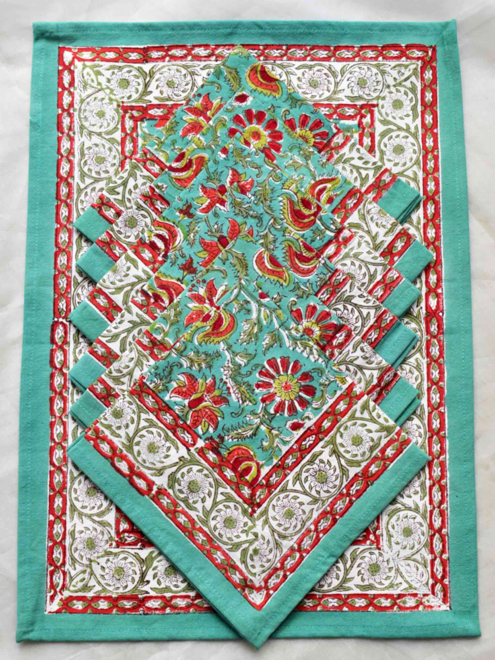 Anaar - Table mat and napkin set of 6