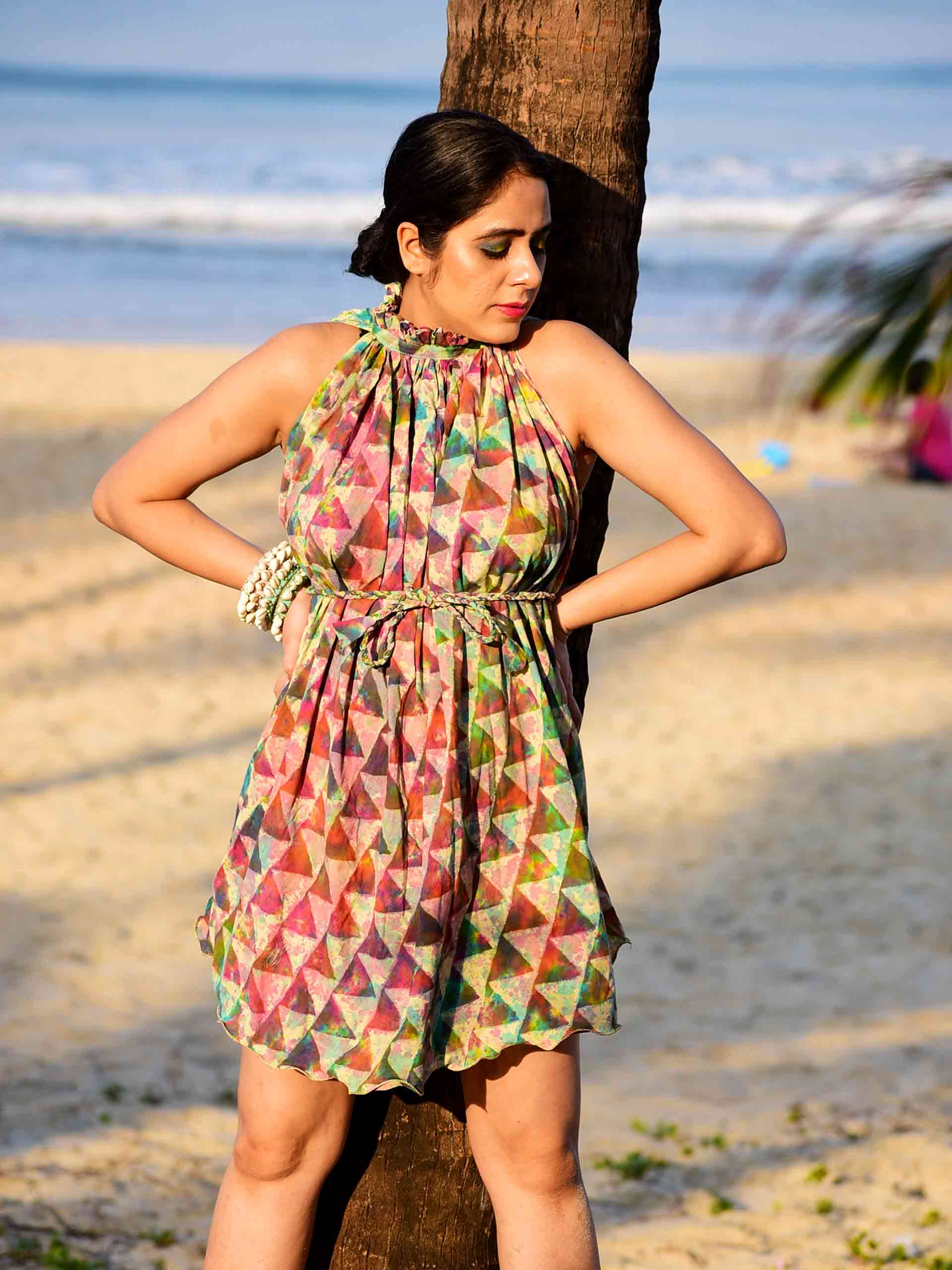 Buy Dabu Handblock Printed Cotton Dress Online | Sundarii Buy Dabu Handblock Printed Cotton Dress Online | Sundarii