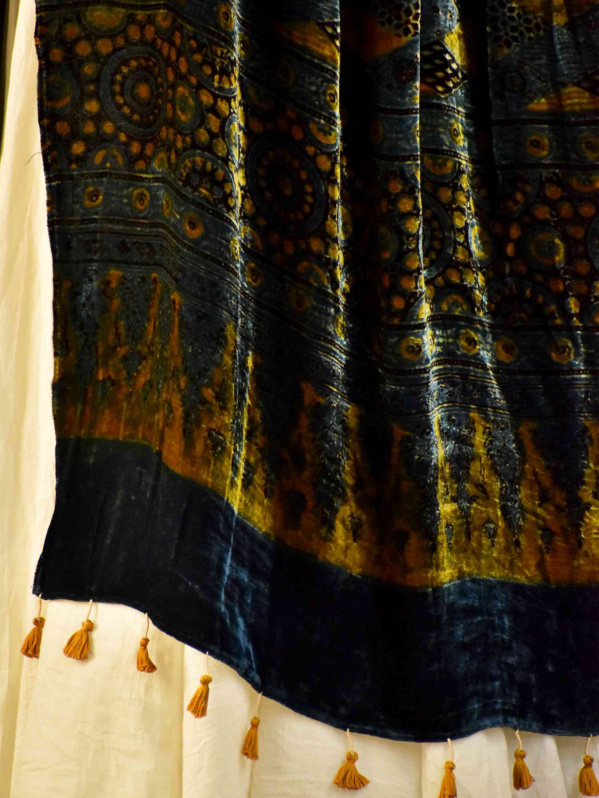 Berries - Ajrakh Silk Velvet Dupatta