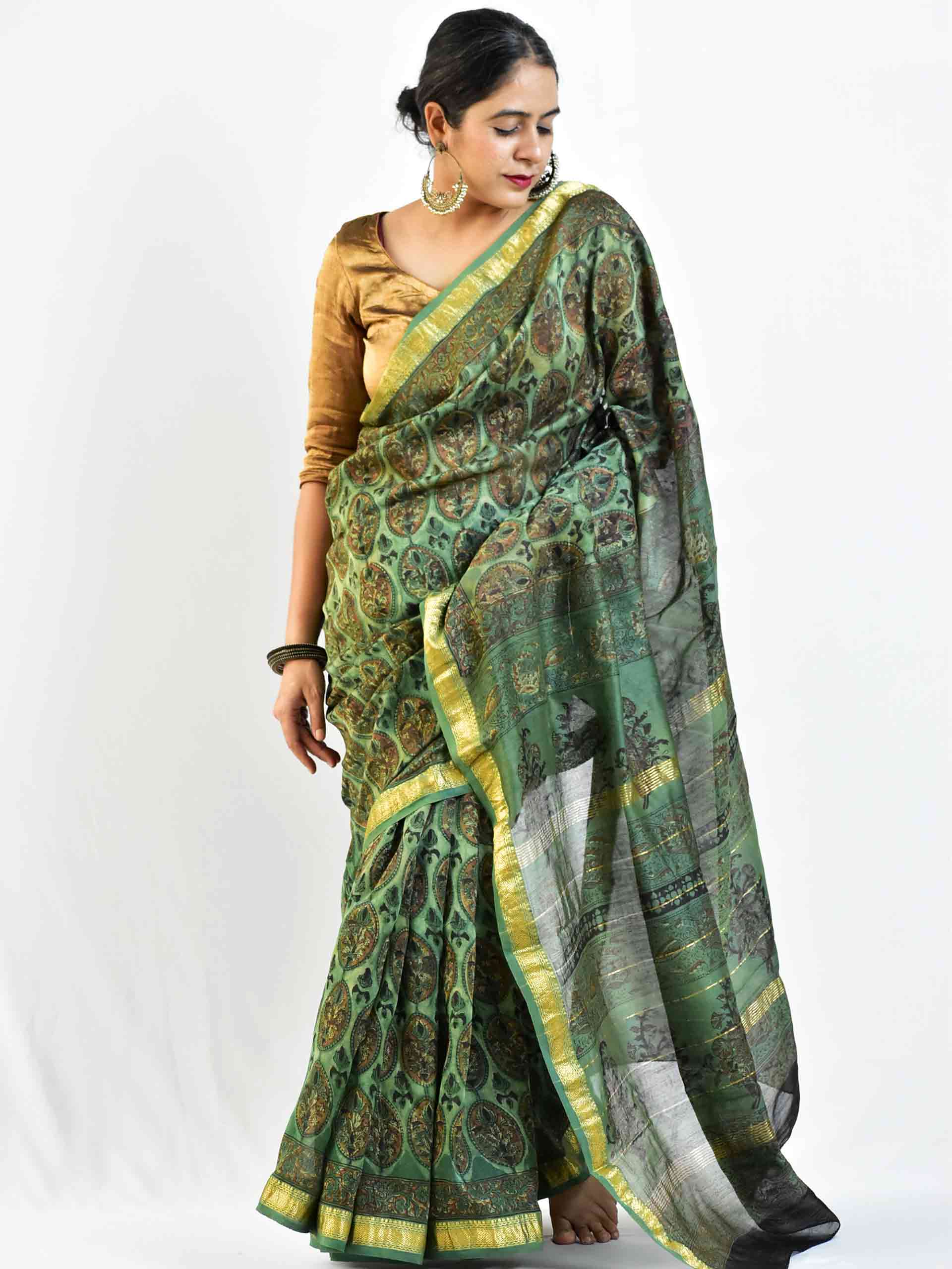 Deewanapan - Dabu Maheshwari silk saree