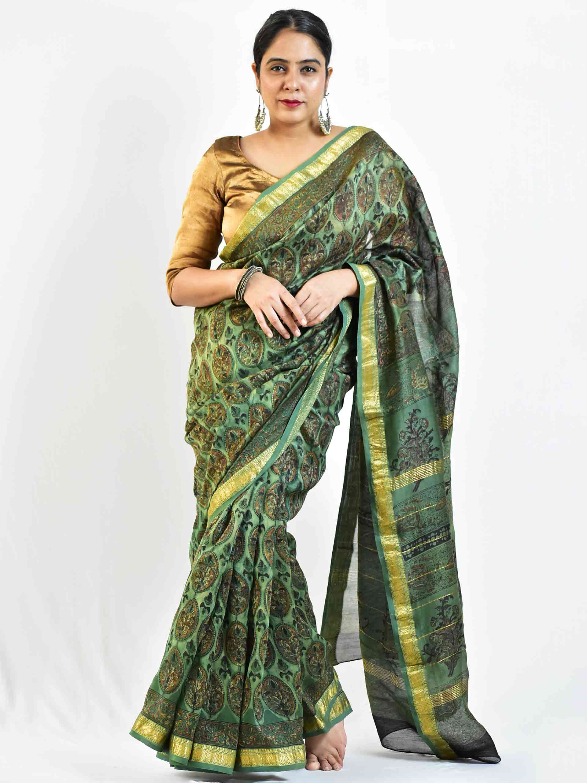 Deewanapan - Dabu Maheshwari silk saree