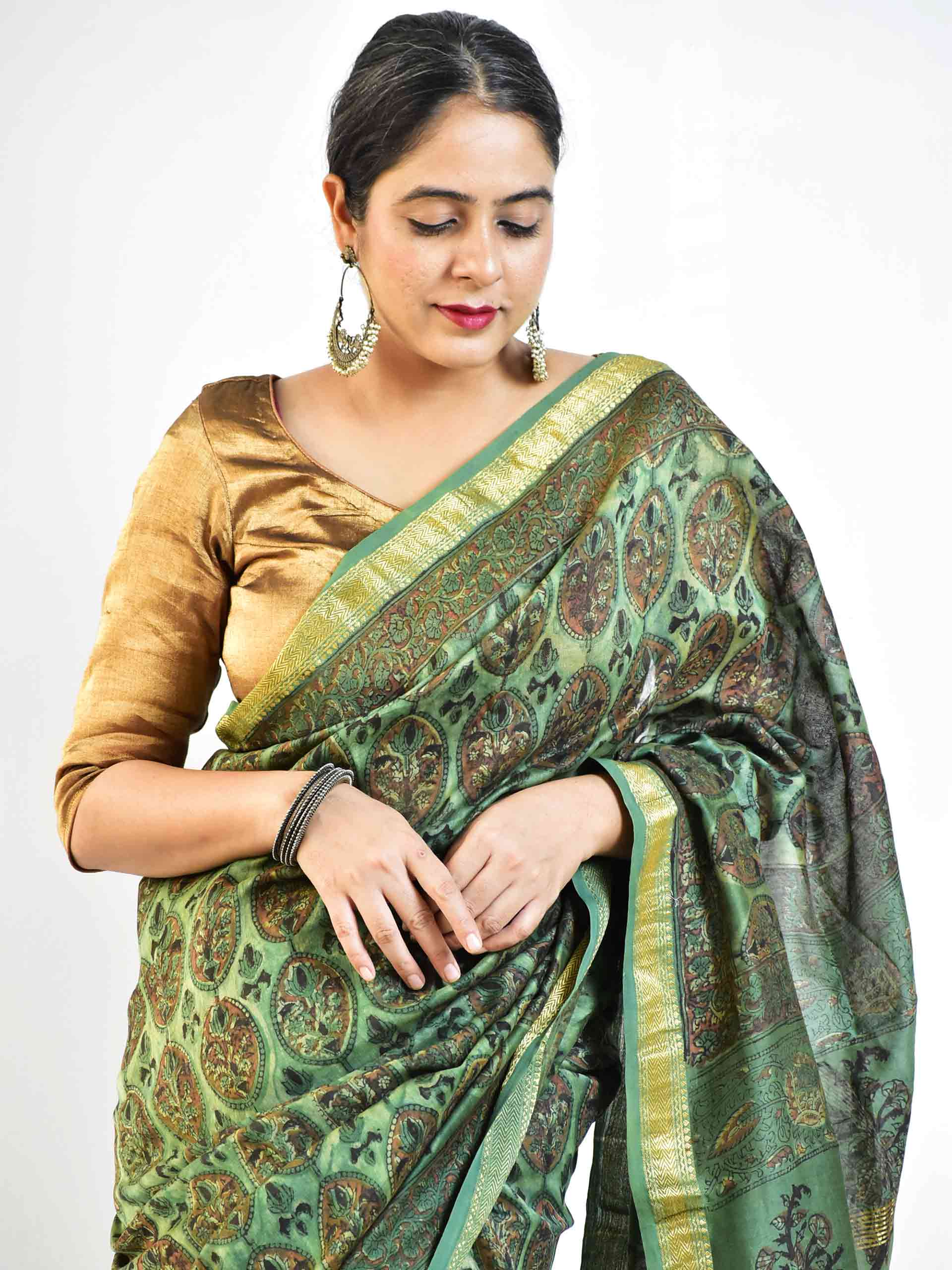 Deewanapan - Dabu Maheshwari silk saree