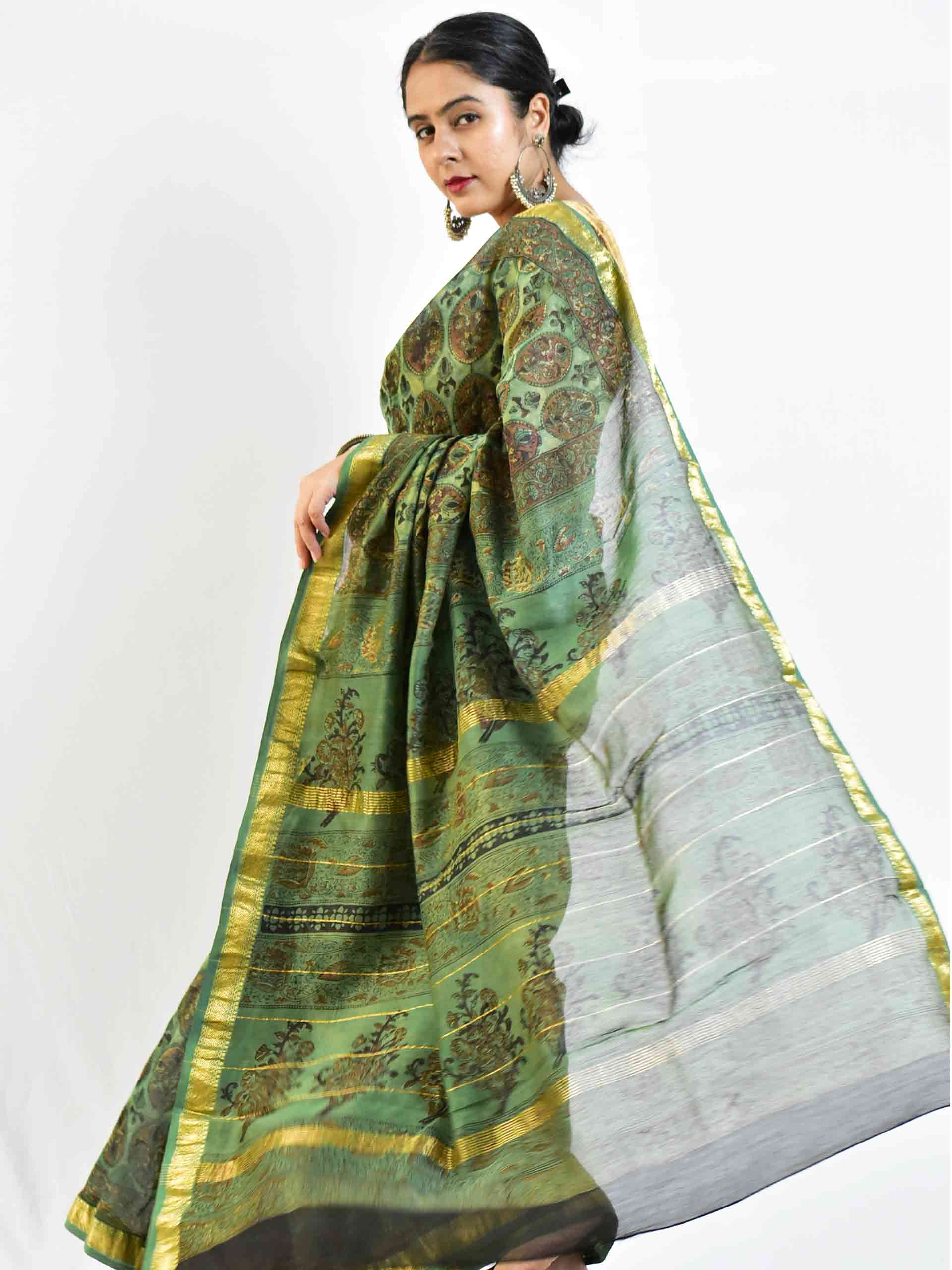 Deewanapan - Dabu Maheshwari silk saree