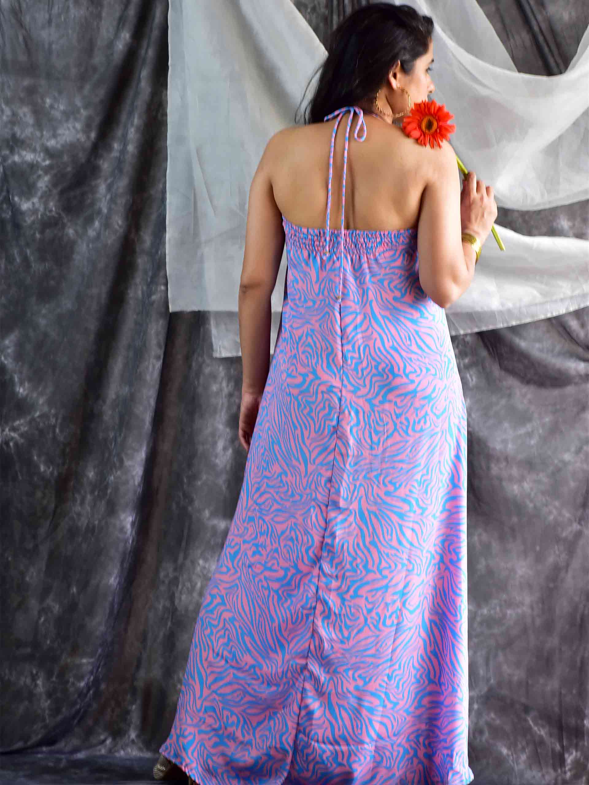 Waves - halter neck dress