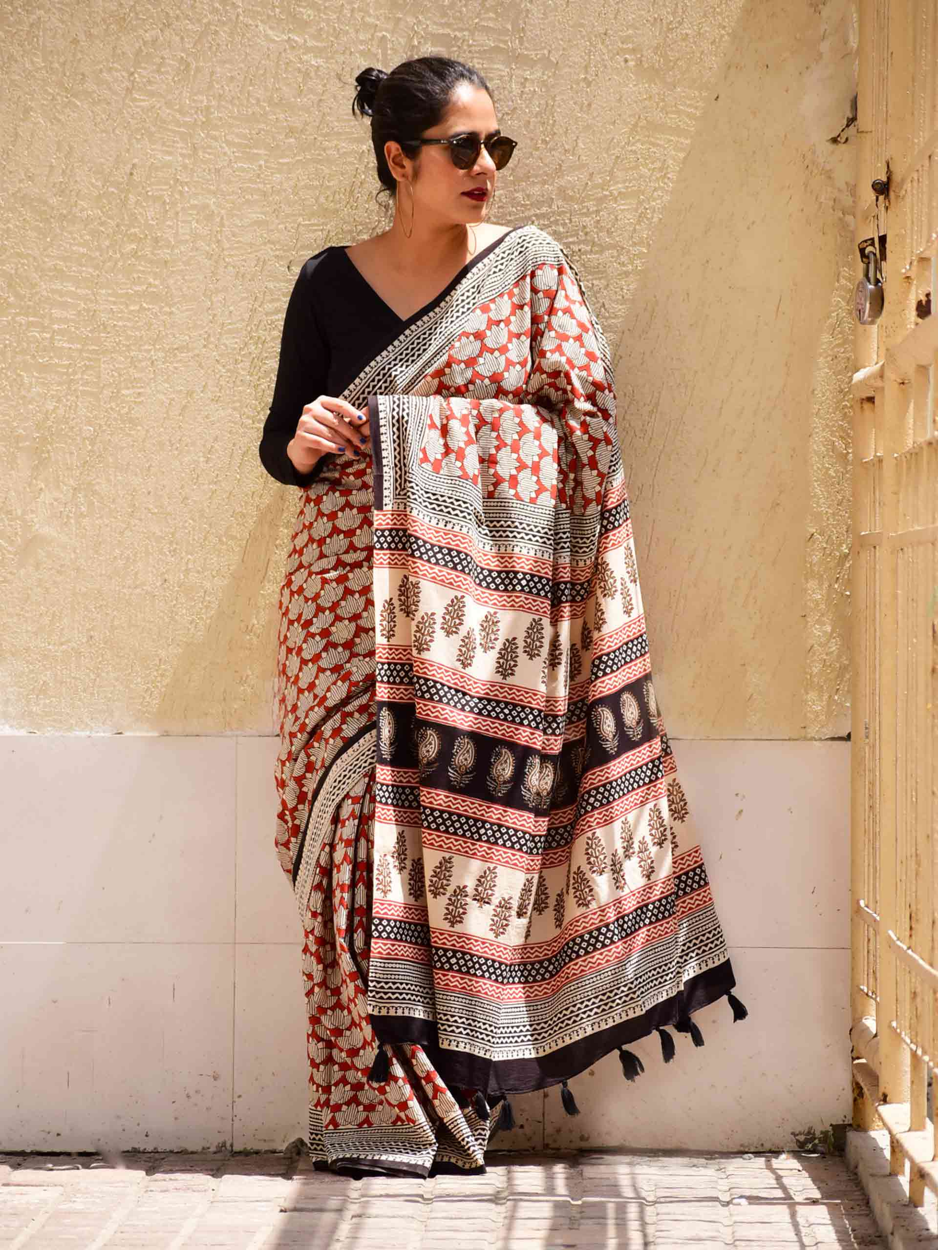 Printed Handloom Cotton Saree