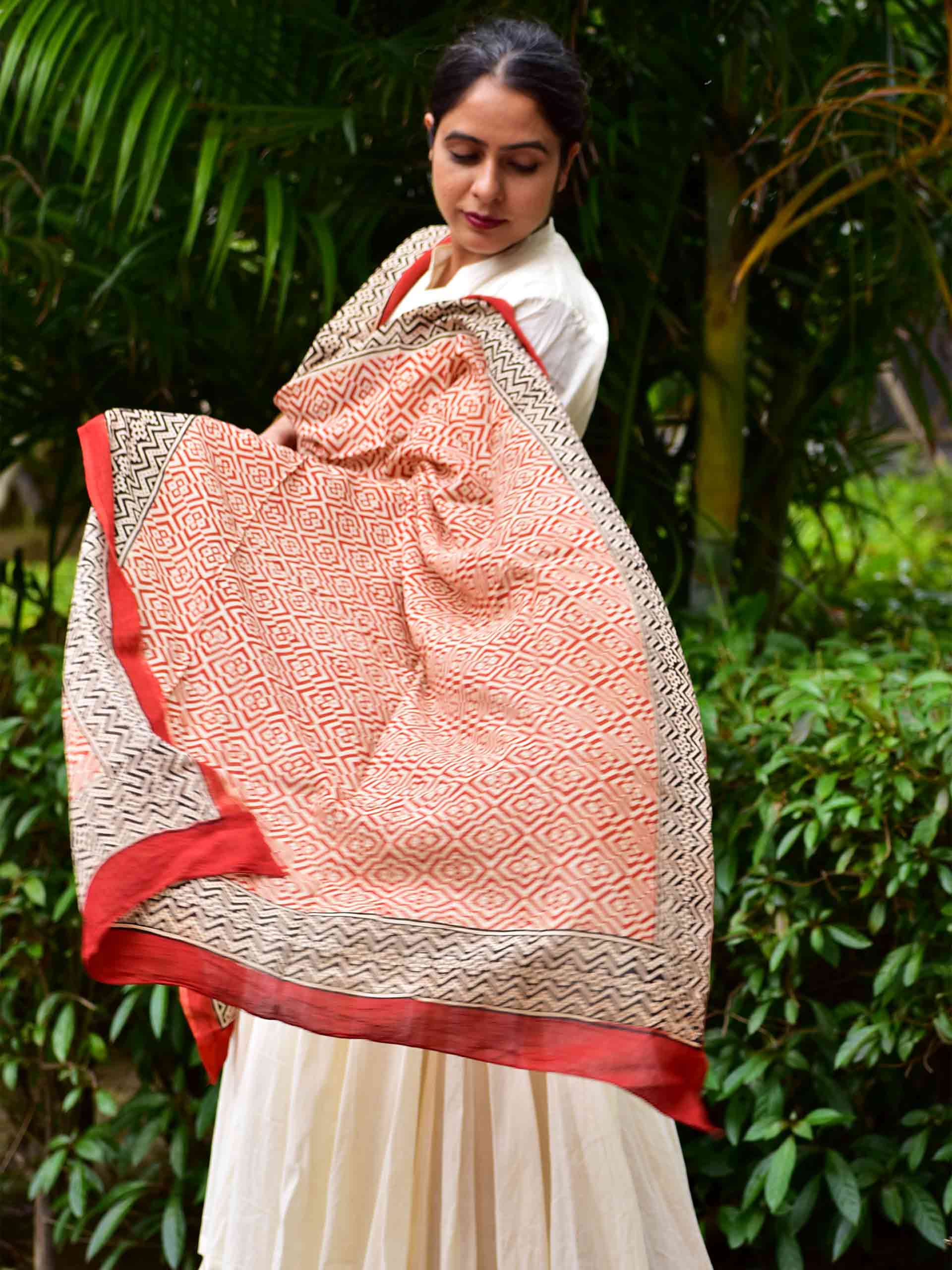 Shikwa -  mul cotton Dupatta