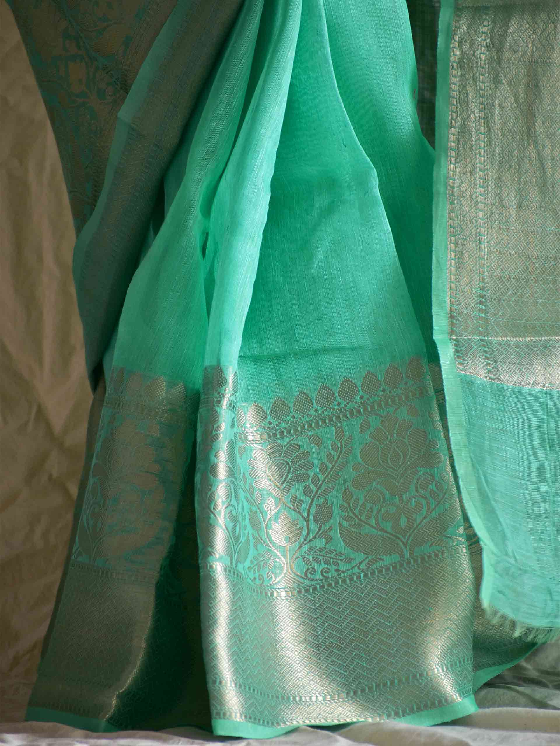 Rehbara - Linen zari Saree