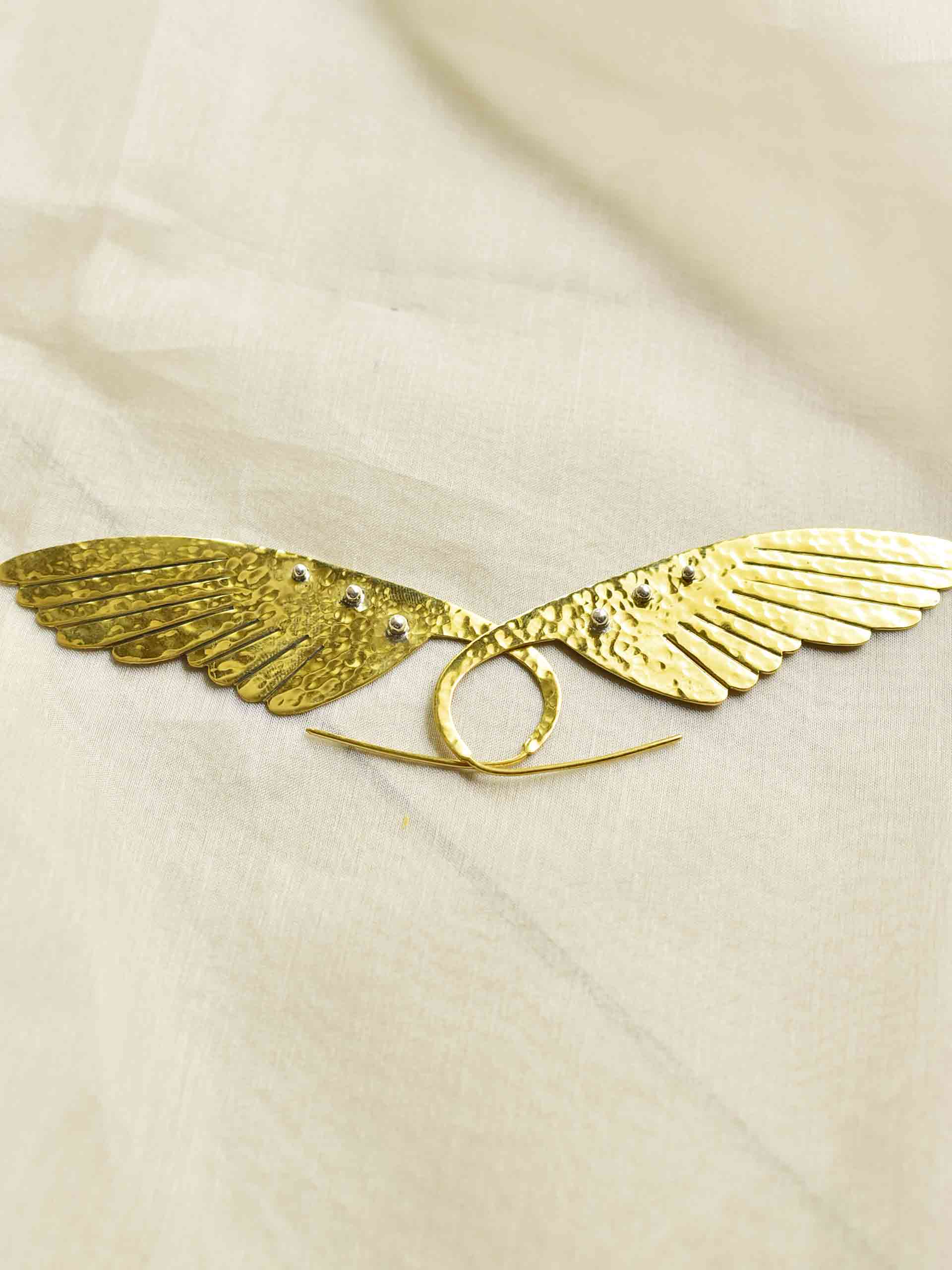 Wings - Gold plated earrings