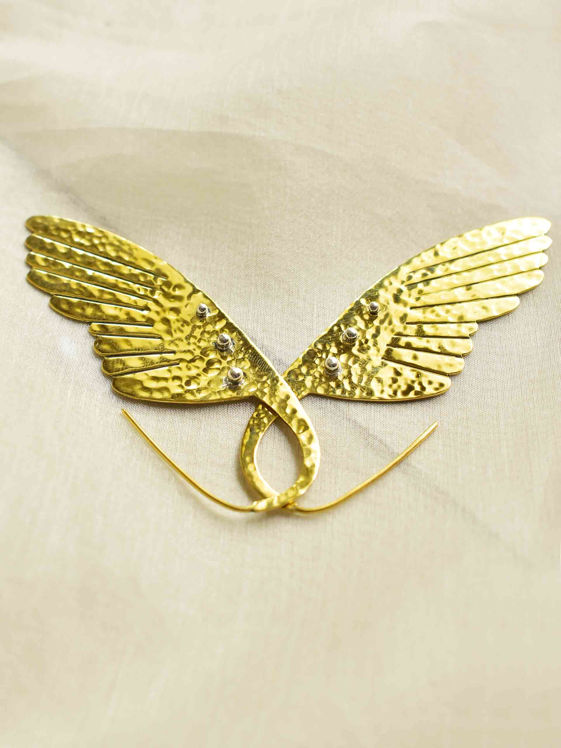 Wings - Gold plated earrings