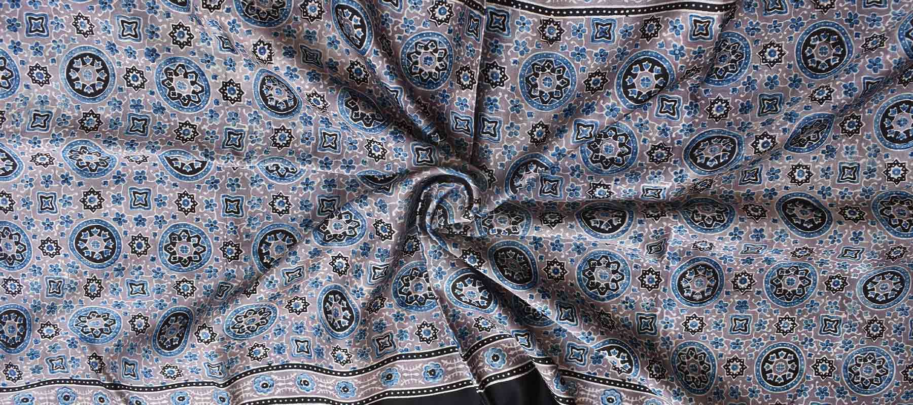 Mashru silk fabric Ajrakh craft