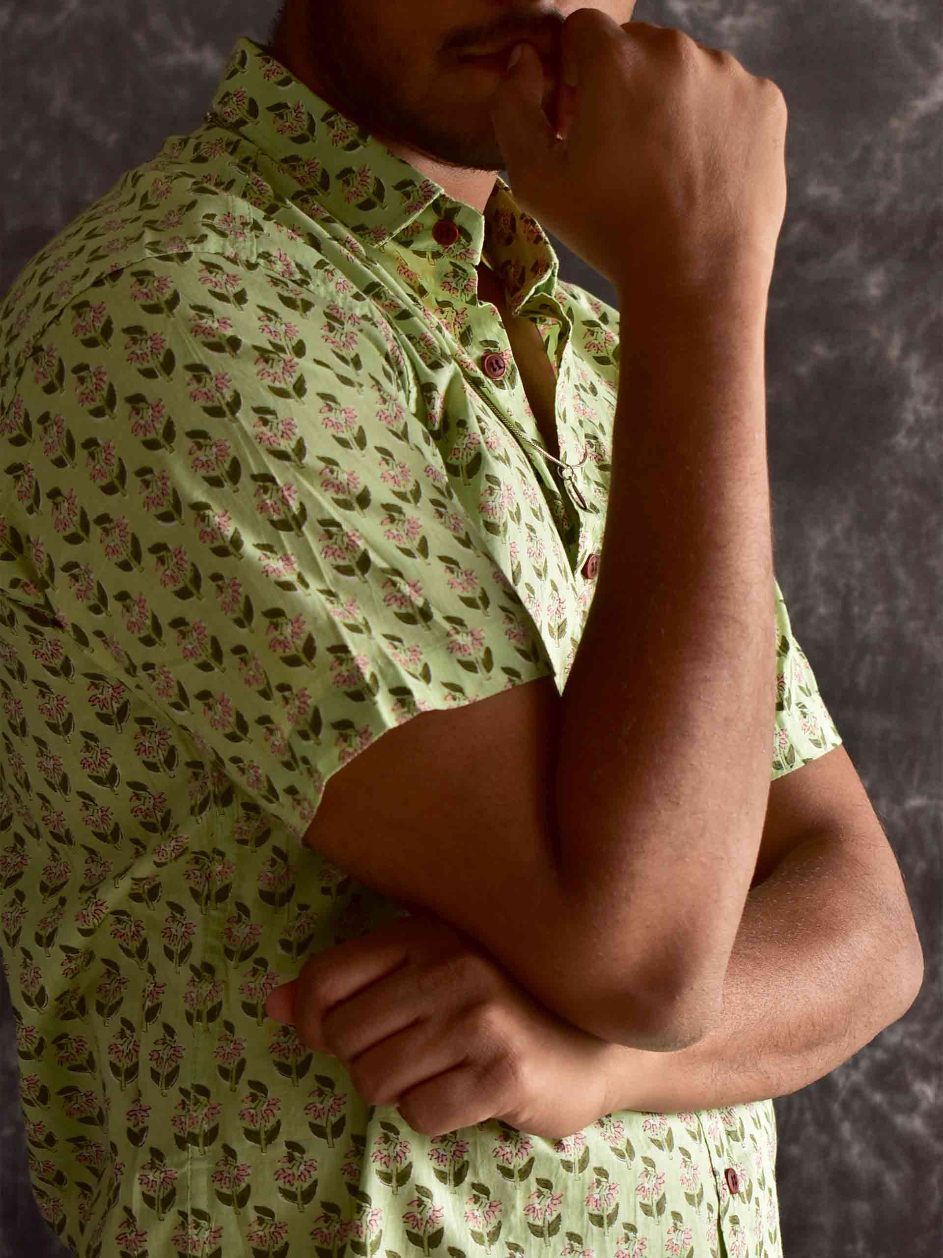 Pink -  Printed Shirt