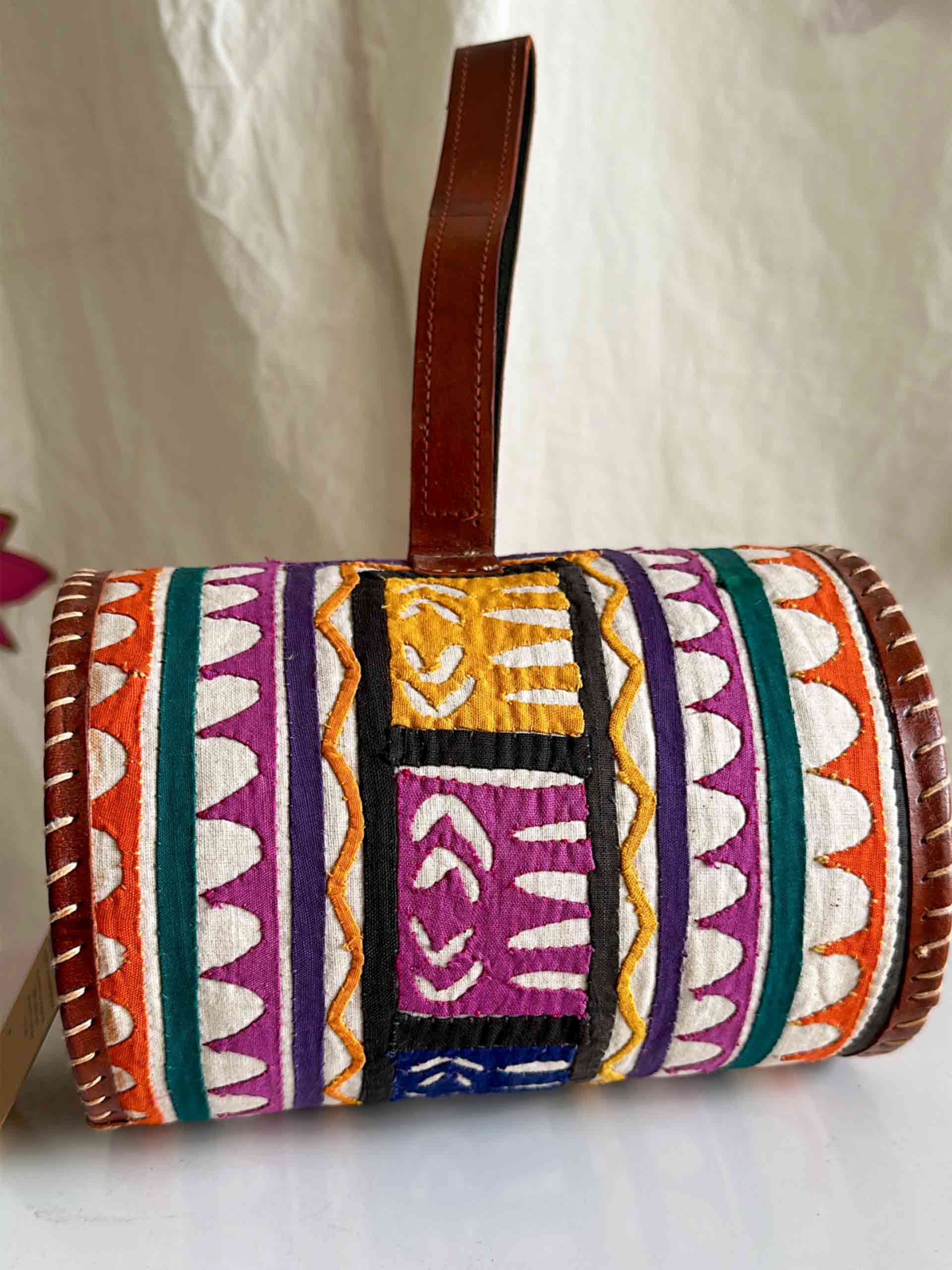 Patch Berry -Leather Bag