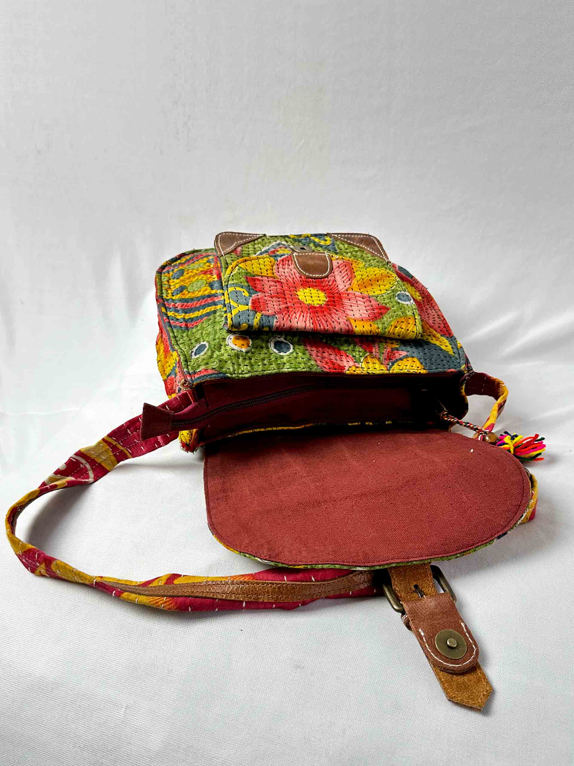 kantha - hand embroidered vintage bag