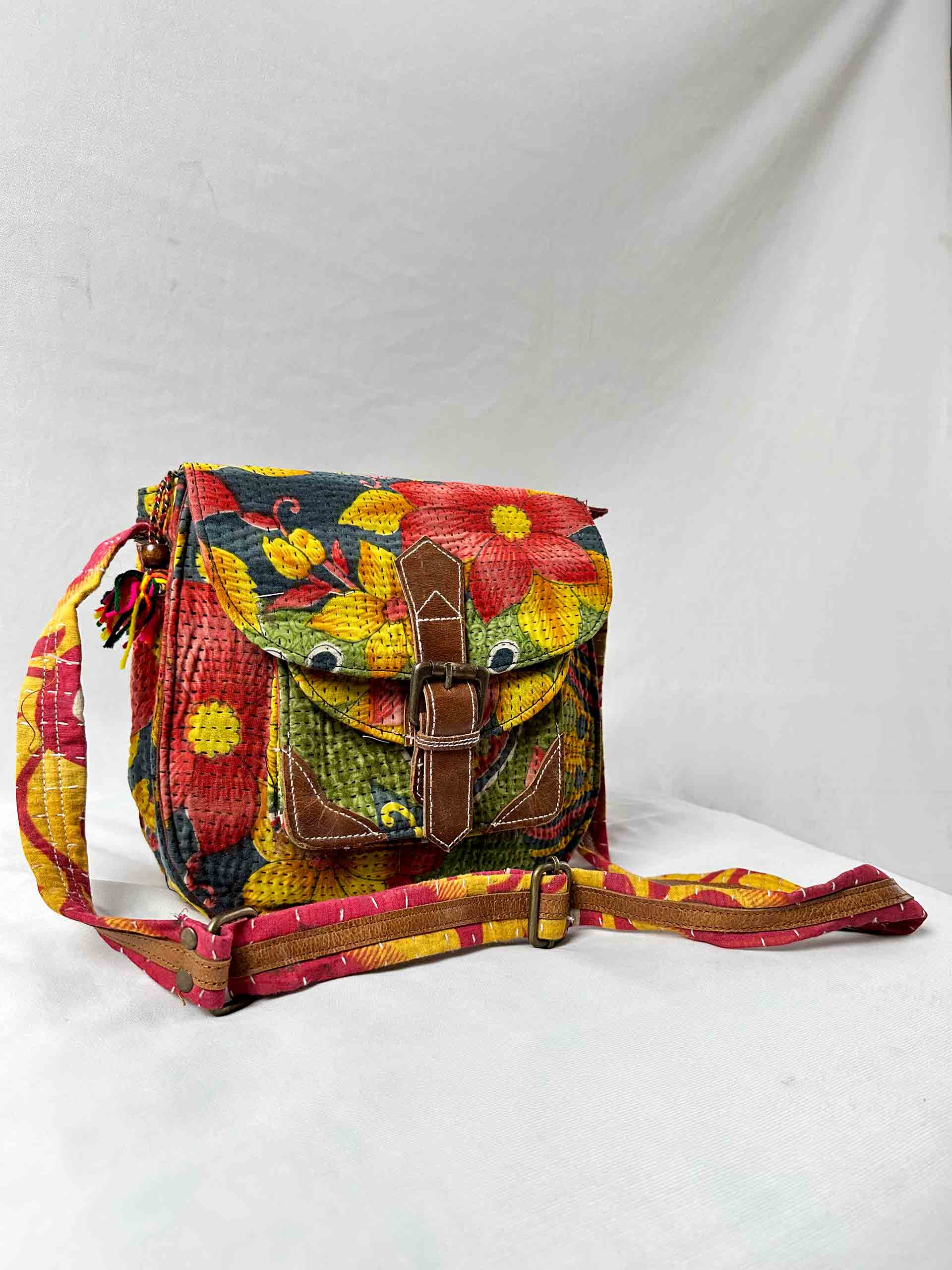 kantha - hand embroidered vintage bag