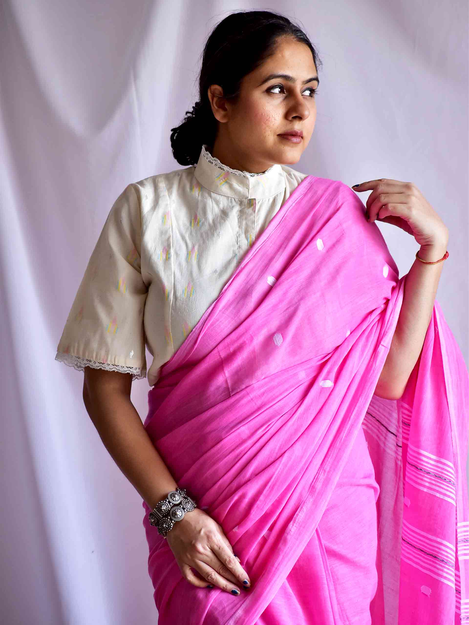 gulaal - handloom Jamdani mul cotton saree