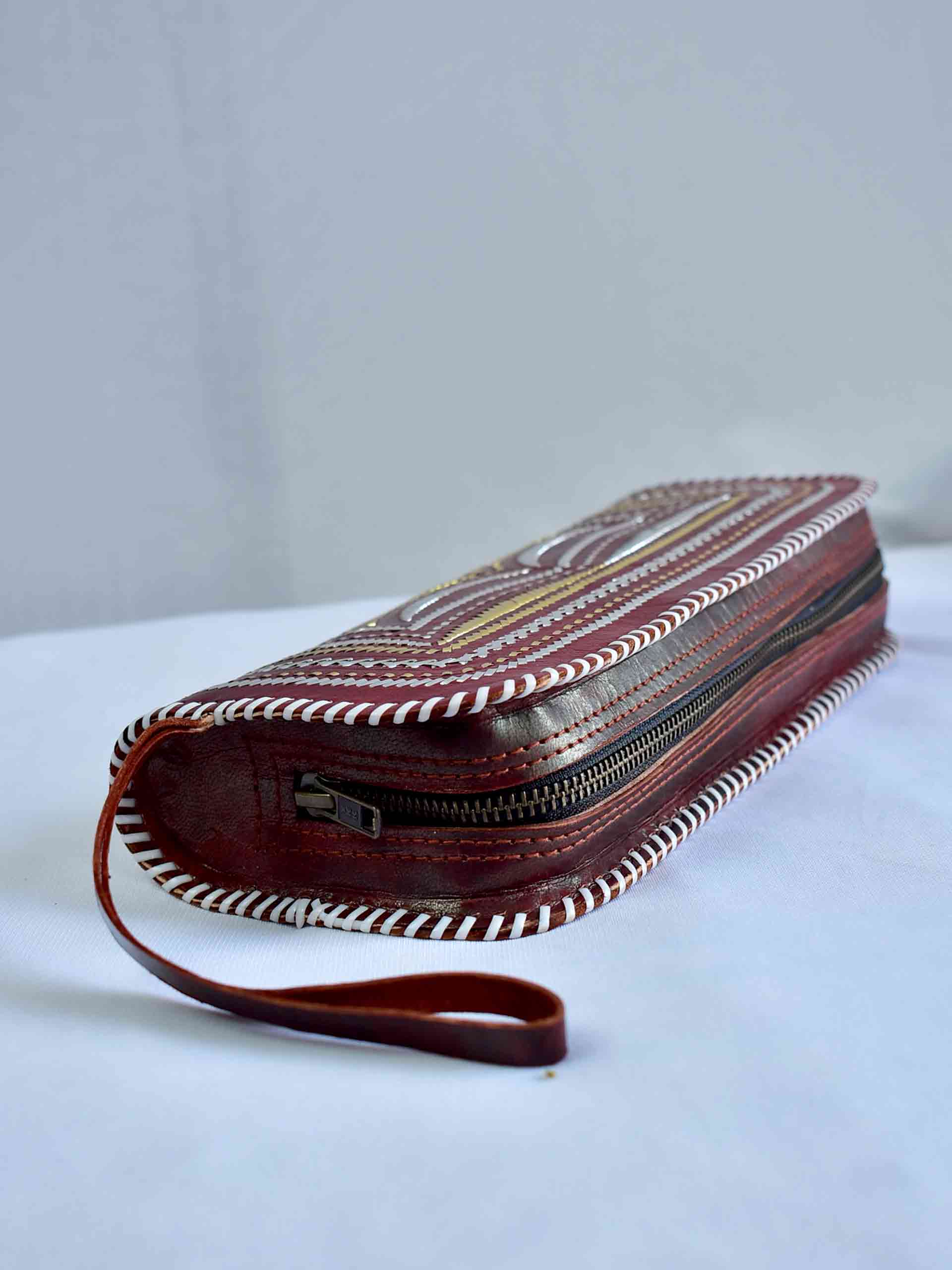 Mukaish - leather hand bag