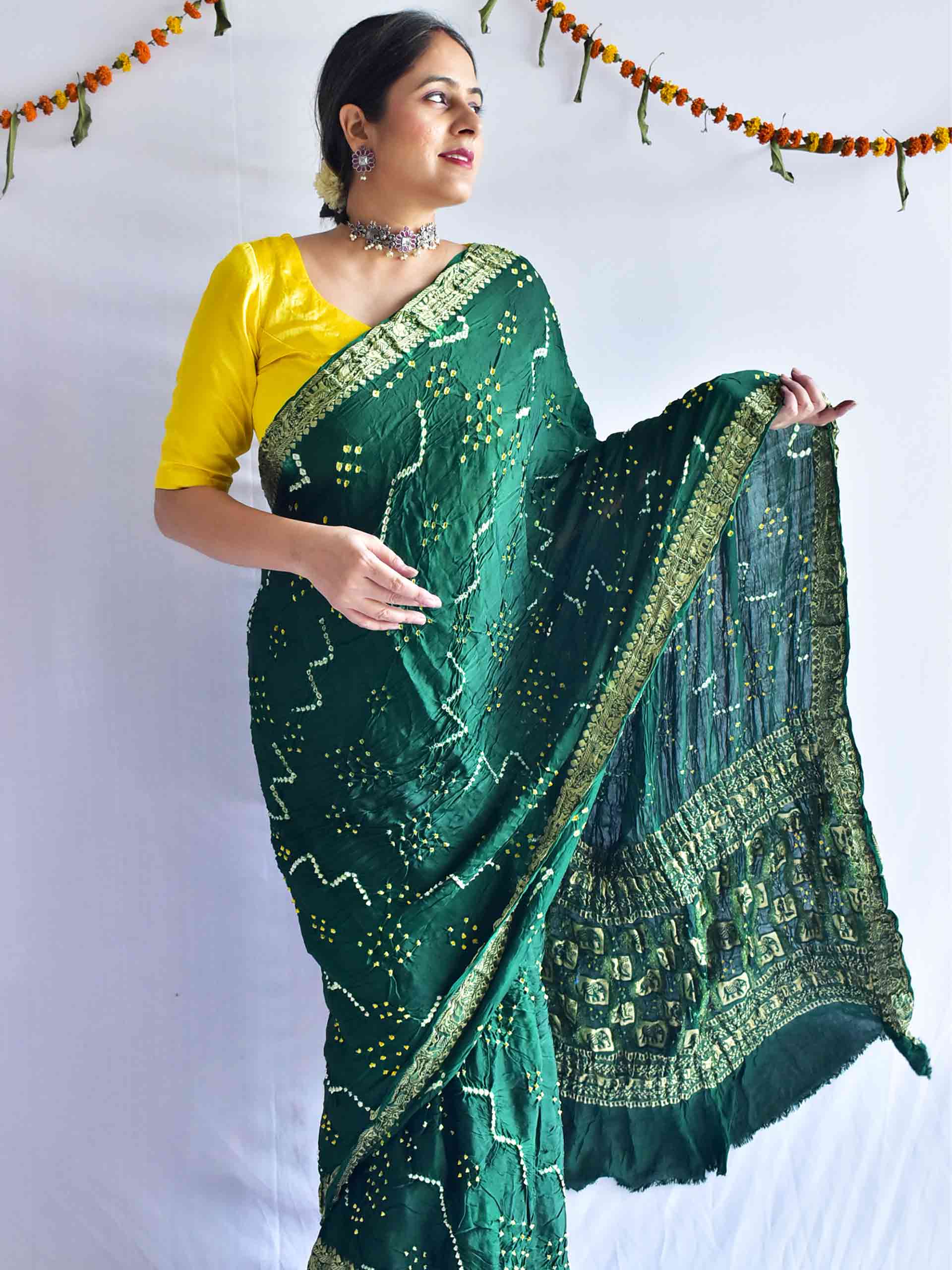 Muskaan -  Bandhani Gajji Silk Saree