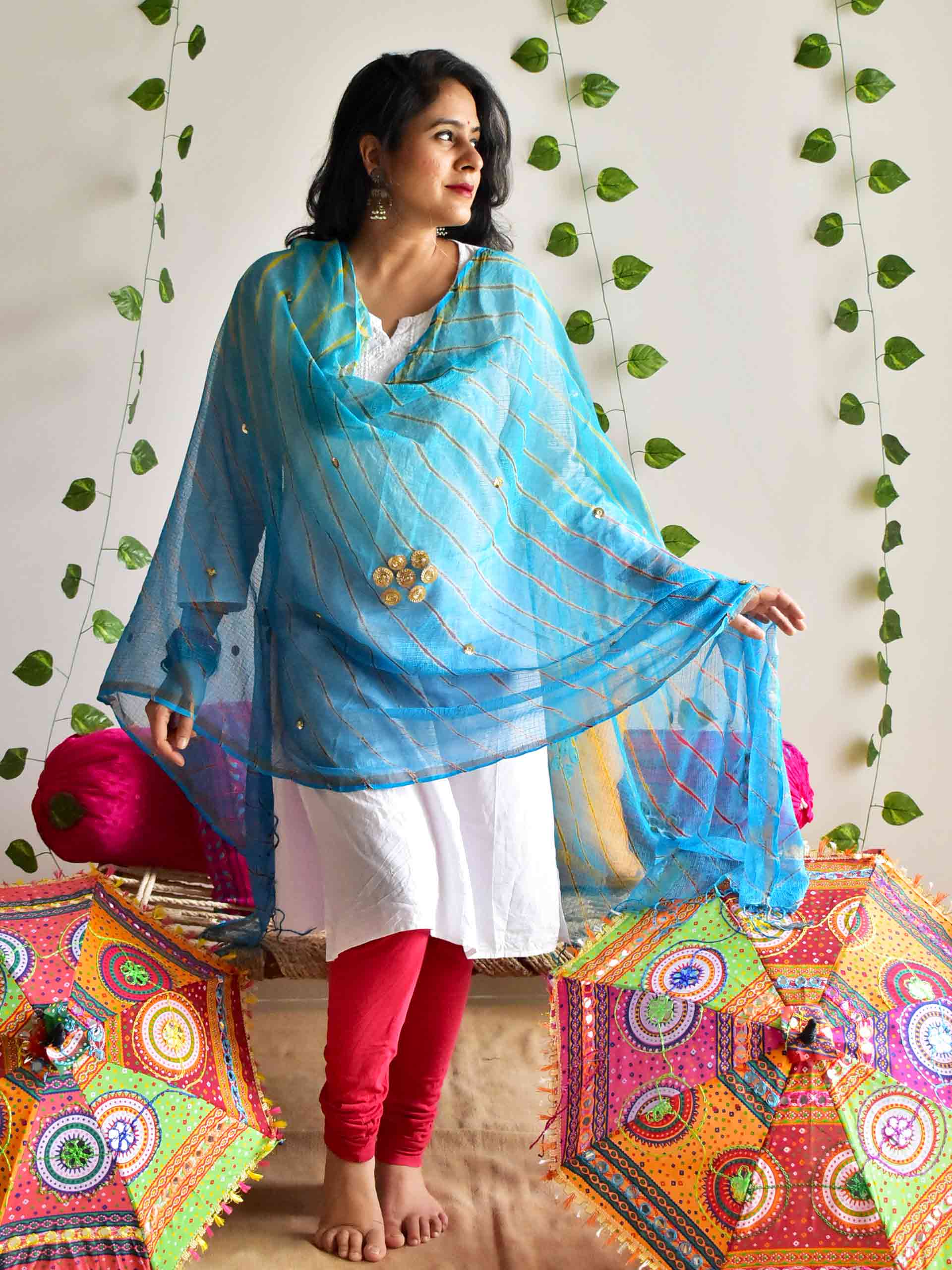 Sindhara - leheriya sequin Kota Doria Dupatta