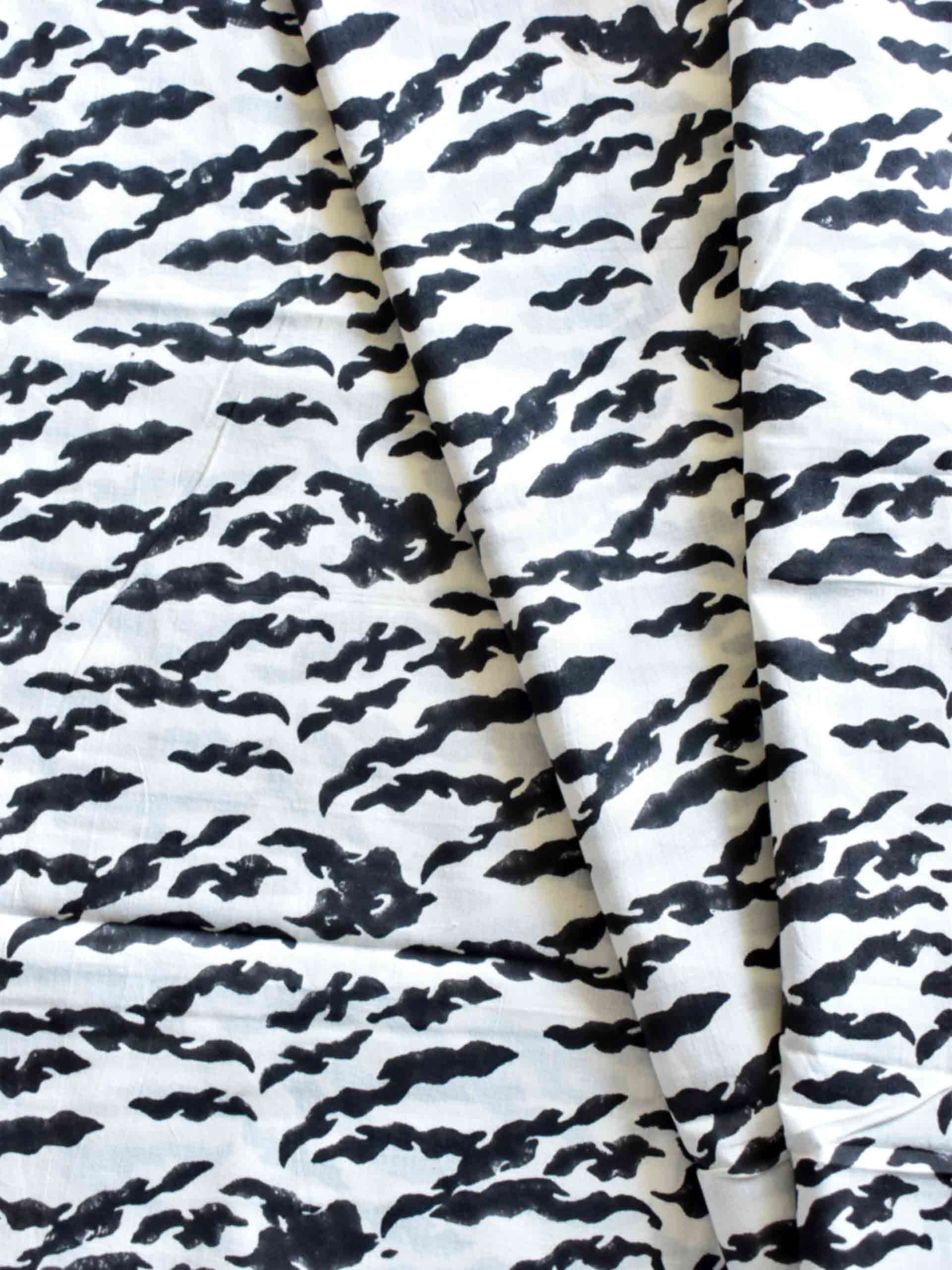 tiger - Hand block printed Cotton fabric 350 per meter