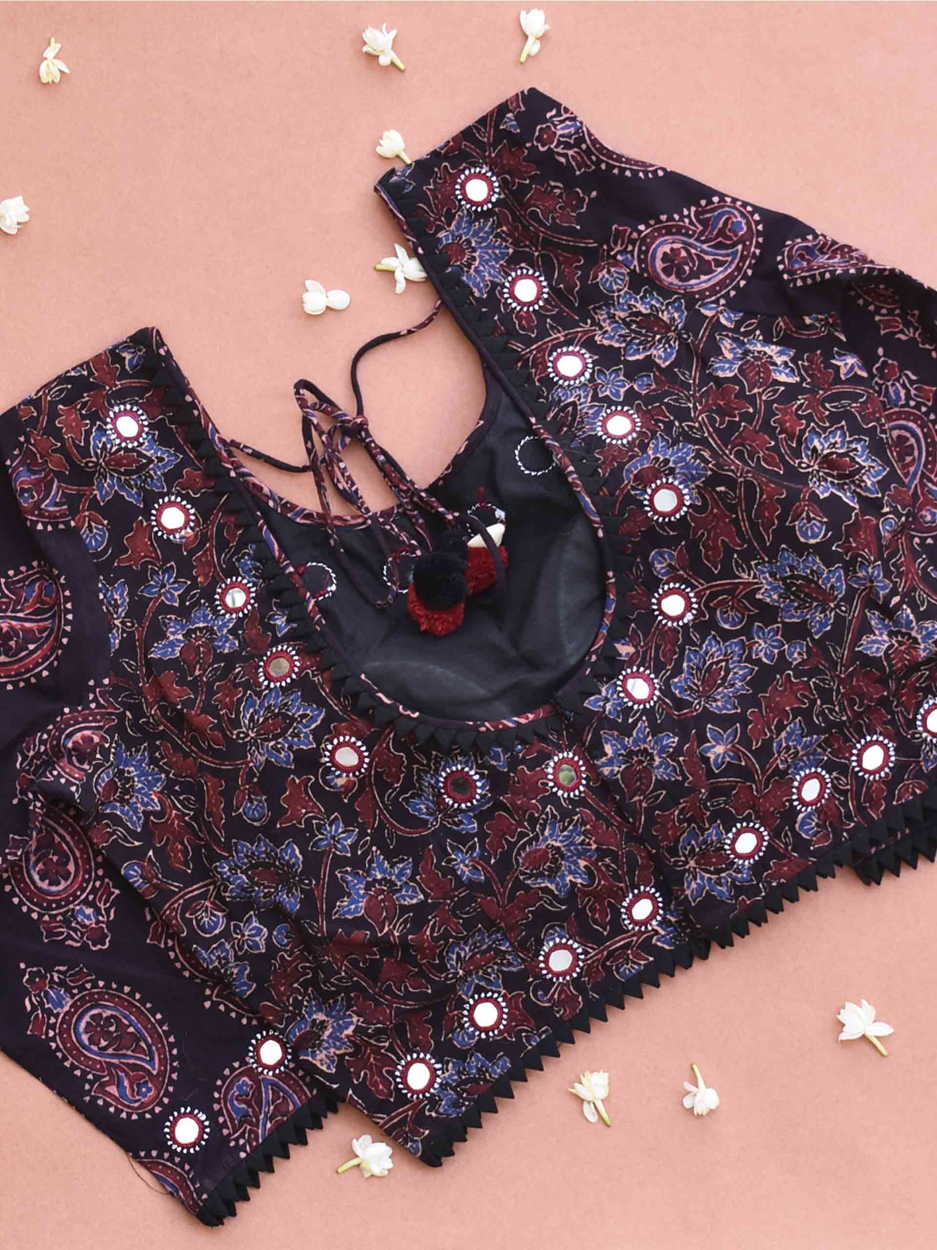 Sample 004 - Ajrakh Kutch mirror work blouse