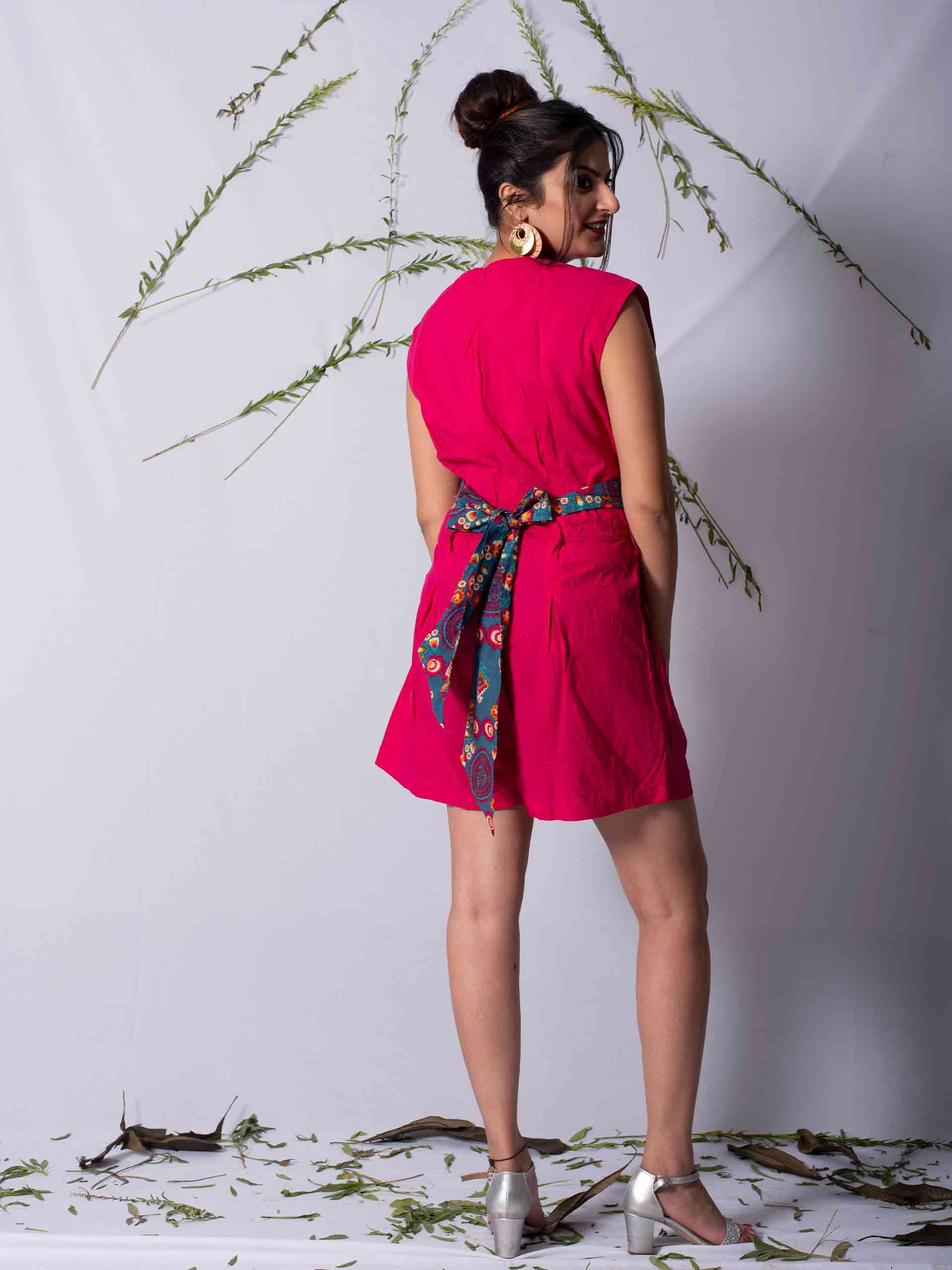 Fushia - Cotton Short Jumpsuit