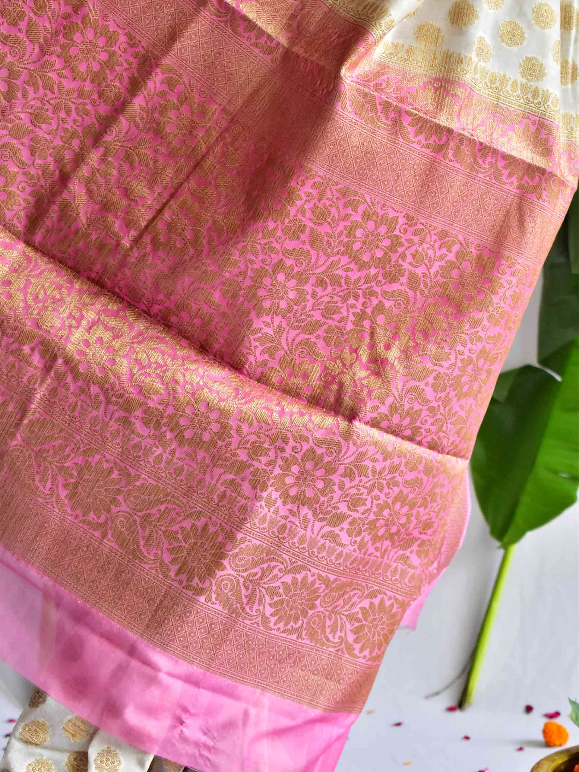 Pookkalam - Georgette zari saree