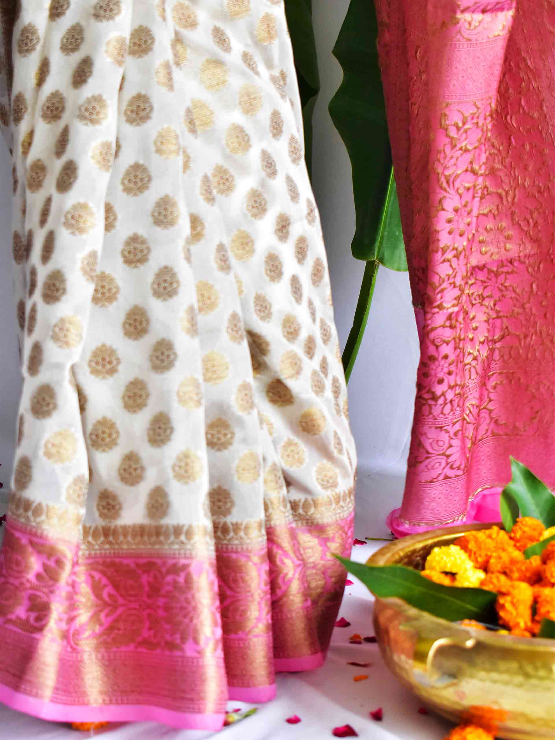 Pookkalam - Georgette zari saree