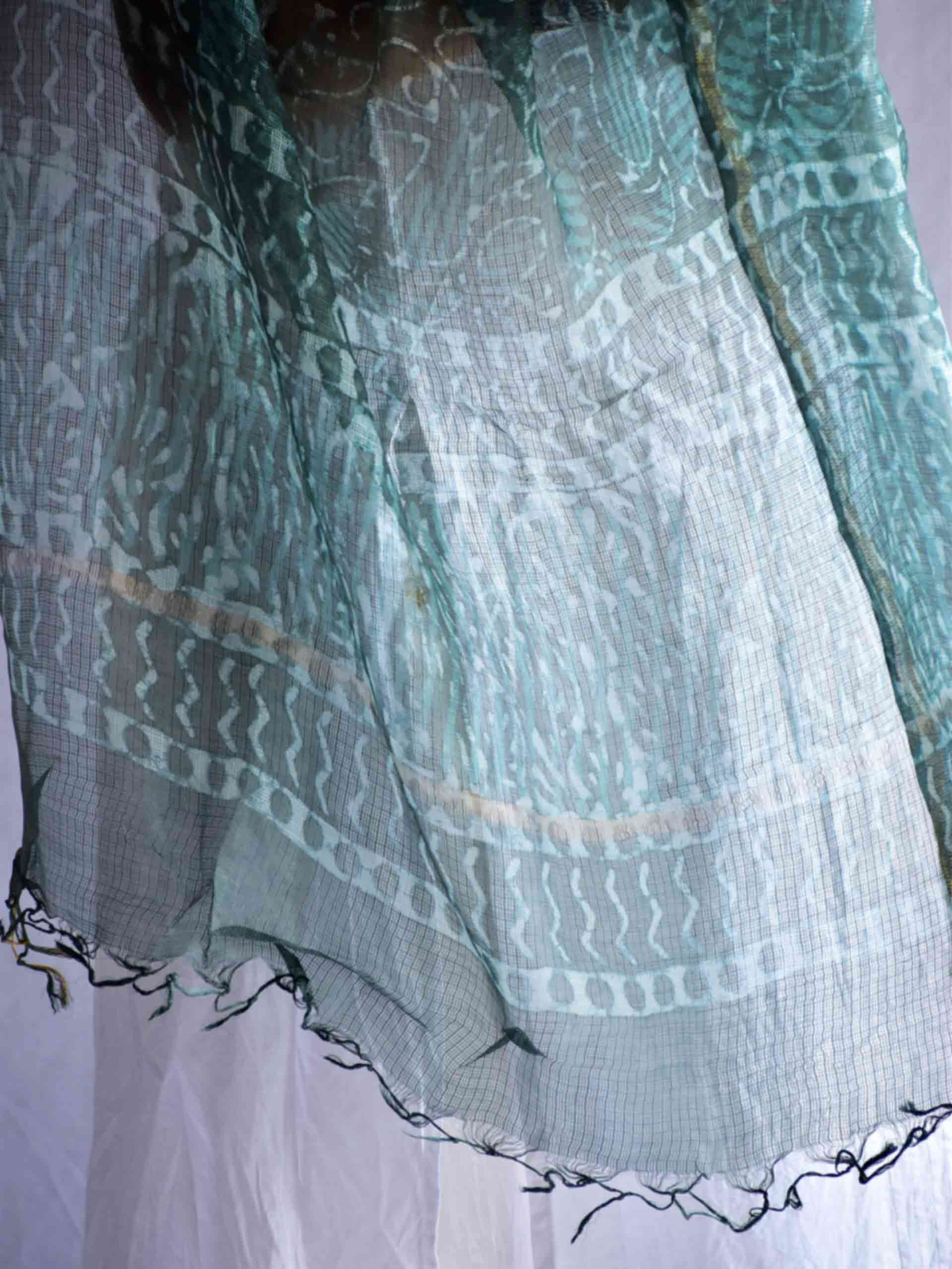 Hara rang -  Kota silk Dupatta