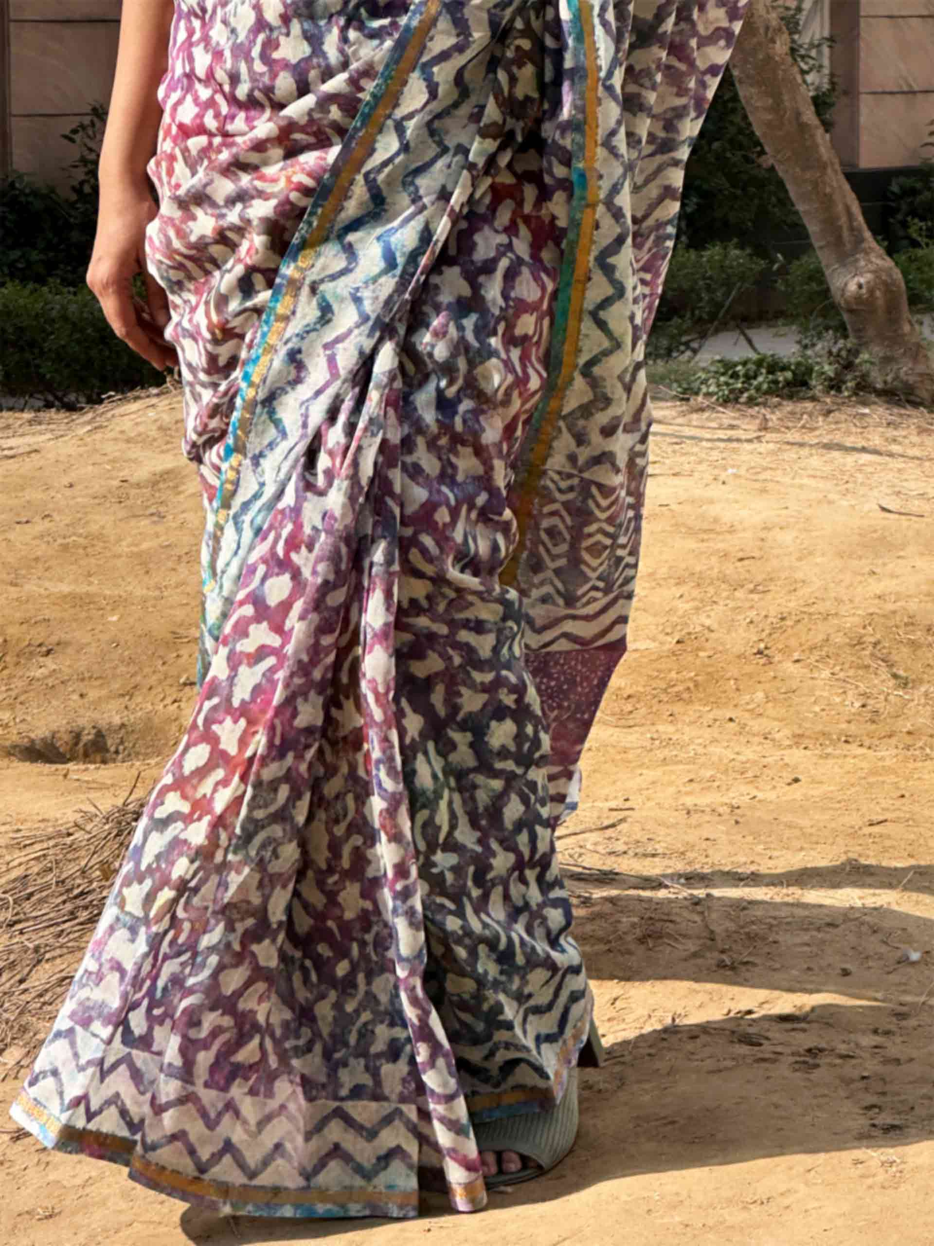 Rang- chanderi silk saree