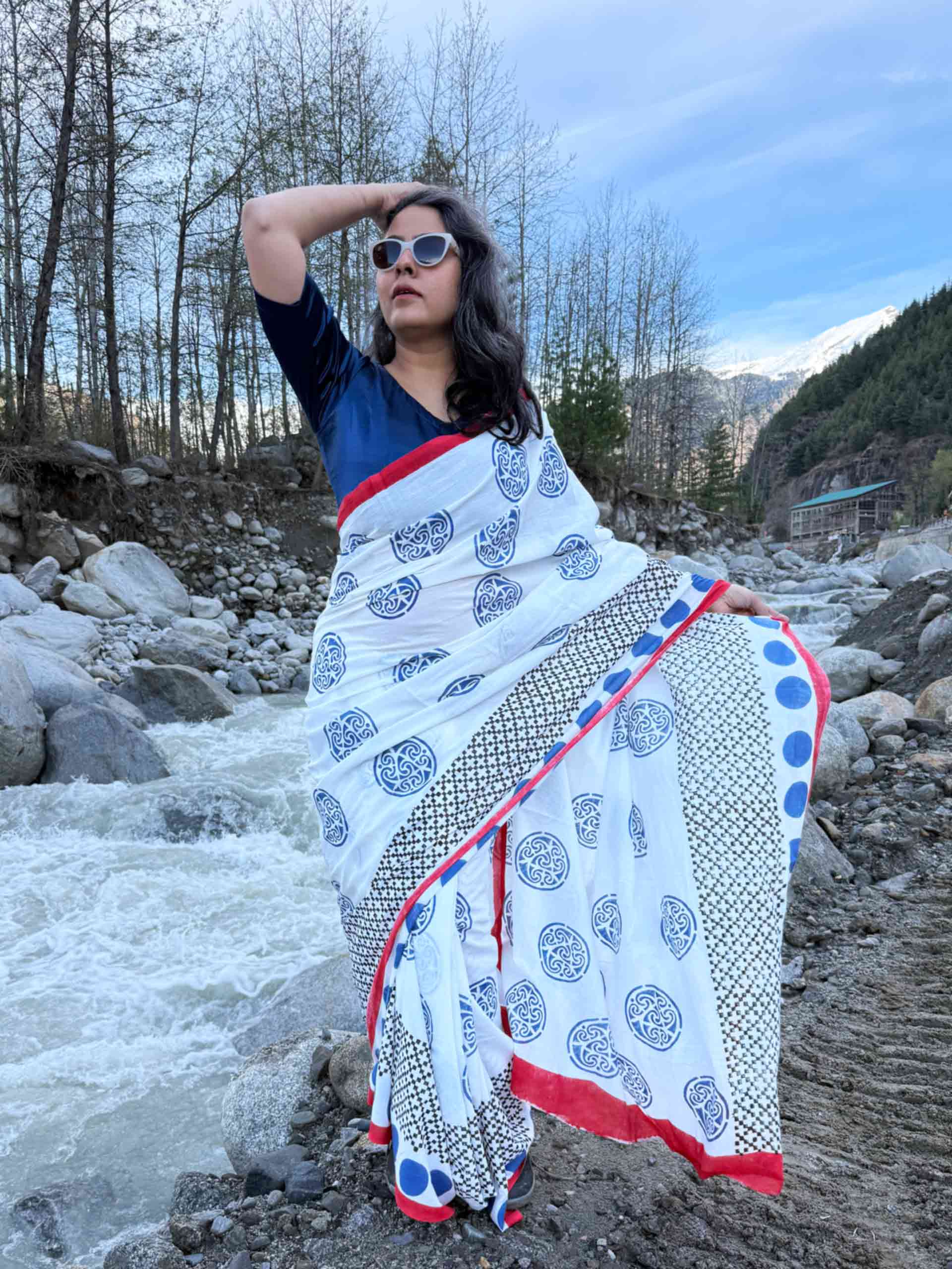 Shweta - Dabu cotton saree