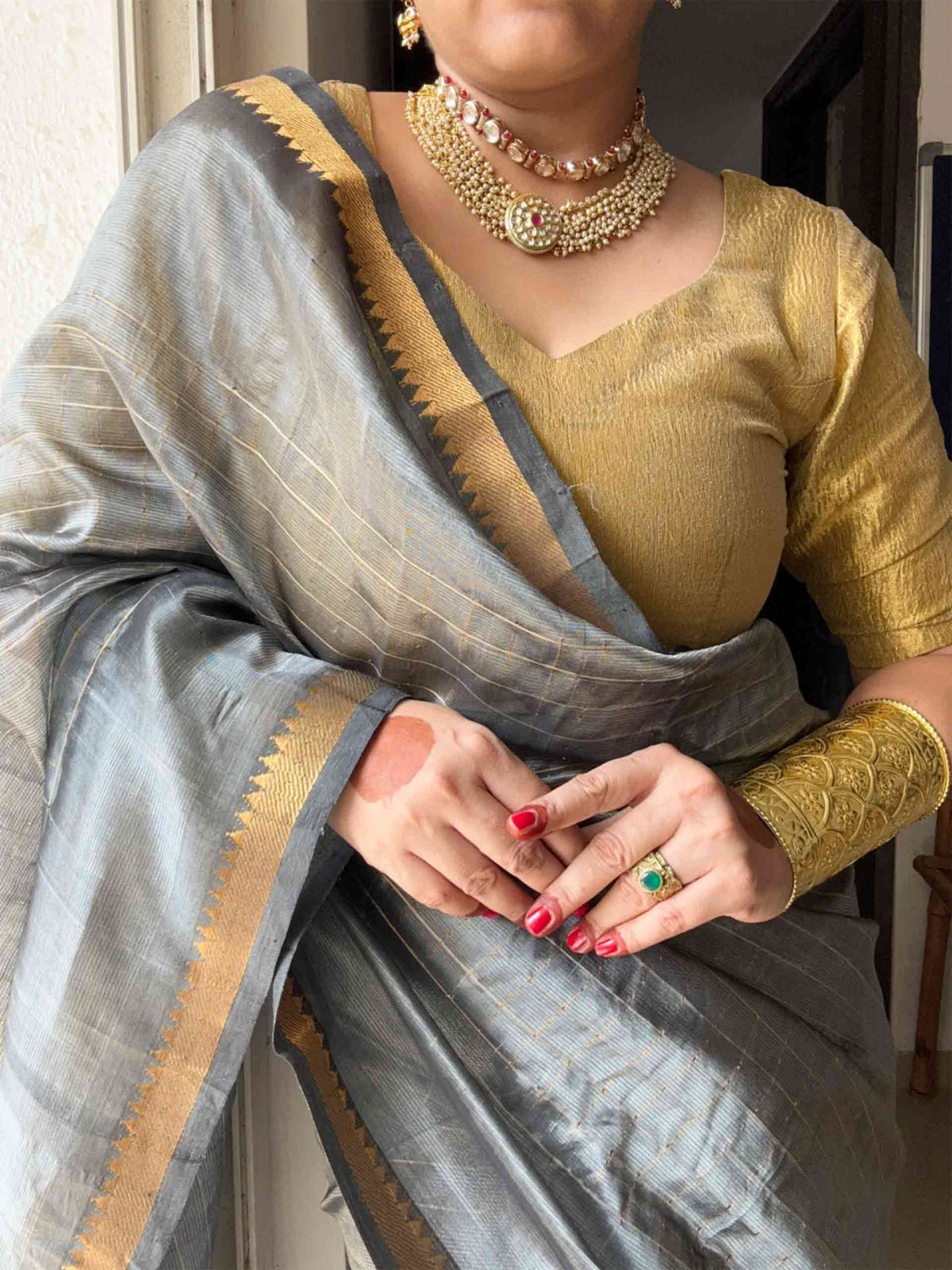 Megh - Mangalgiri Pattu Silk Saree