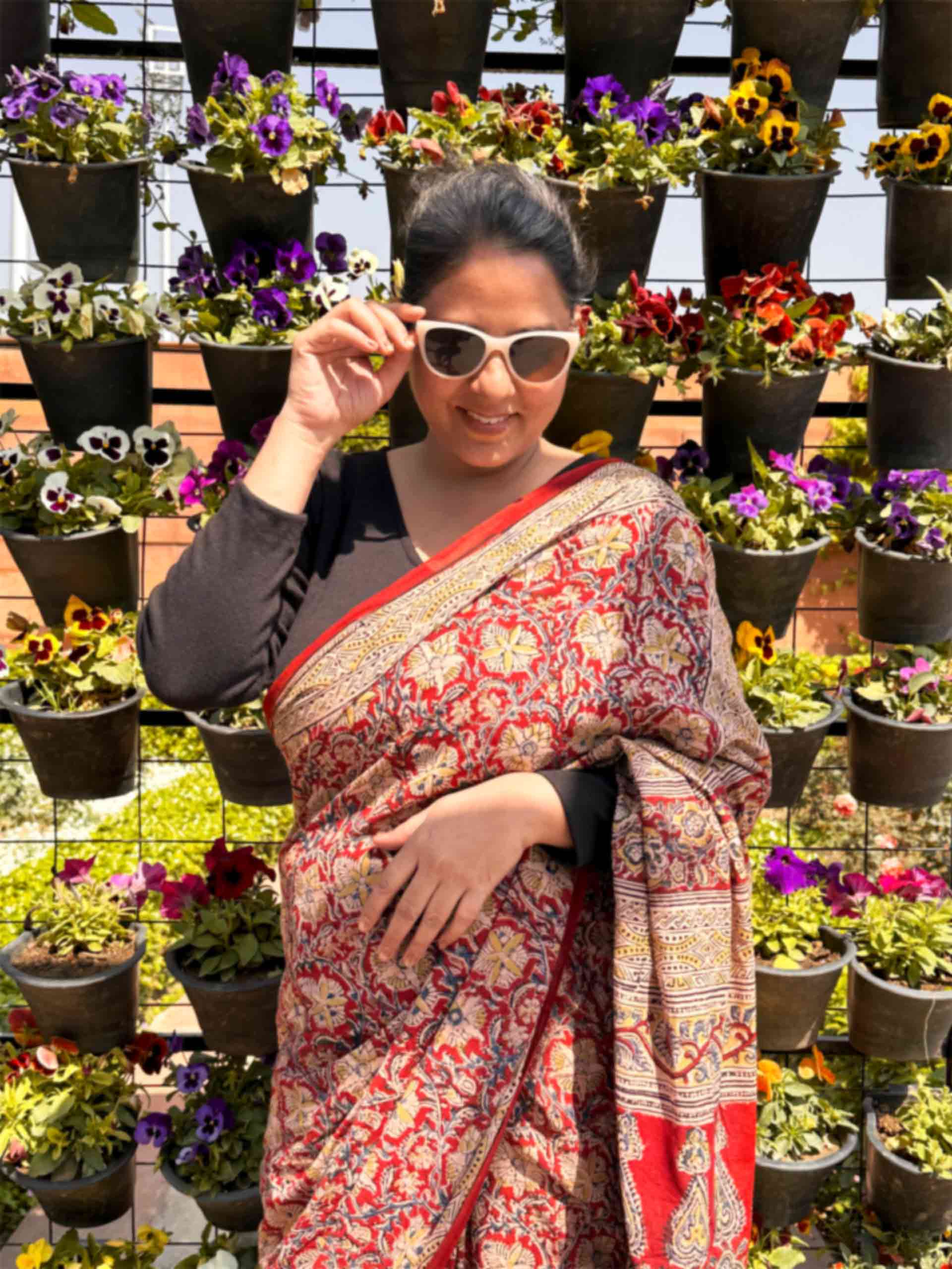 Phulwari - kalamkari printed saree