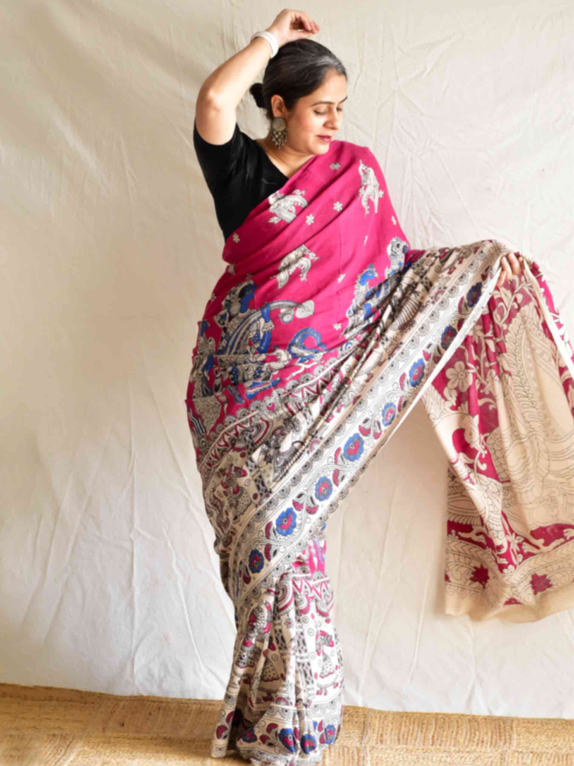 Devi - kalamkari printed saree