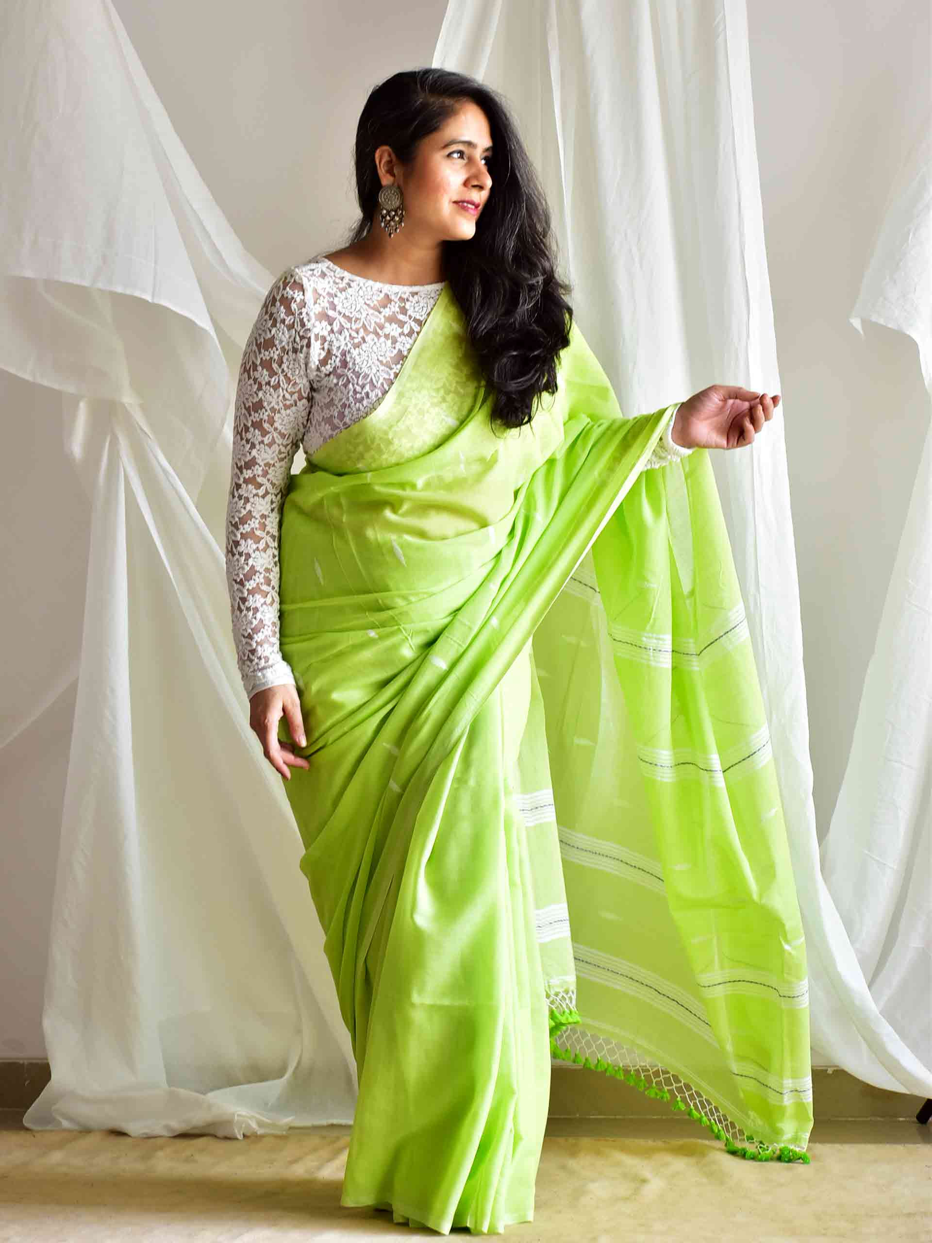 dhara - Jamdani mul cotton saree