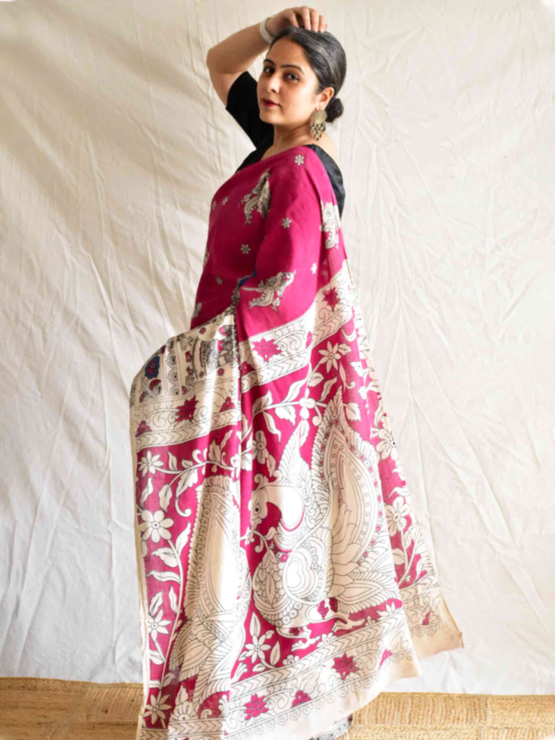Devi - kalamkari printed saree