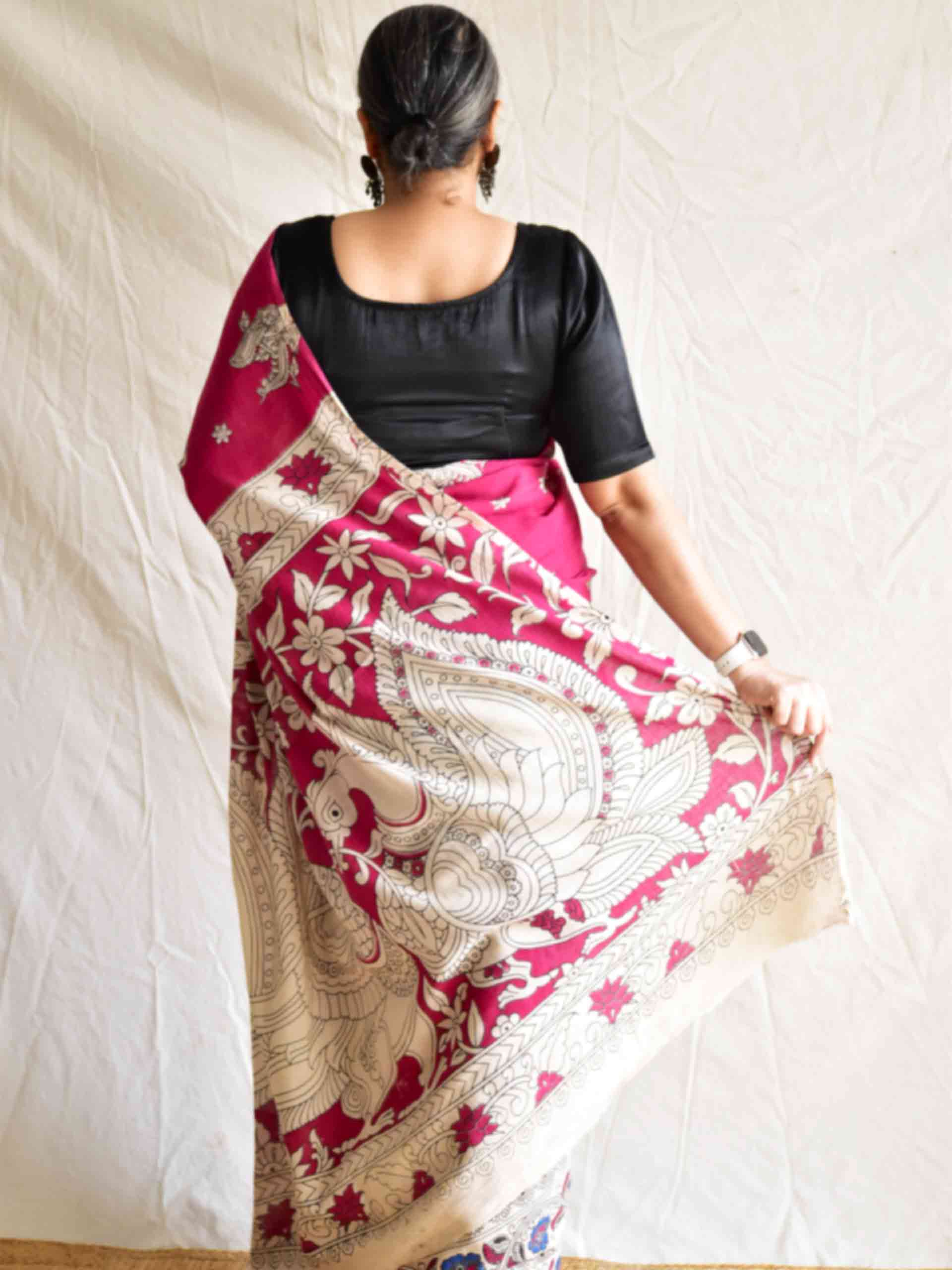 Devi - kalamkari printed saree