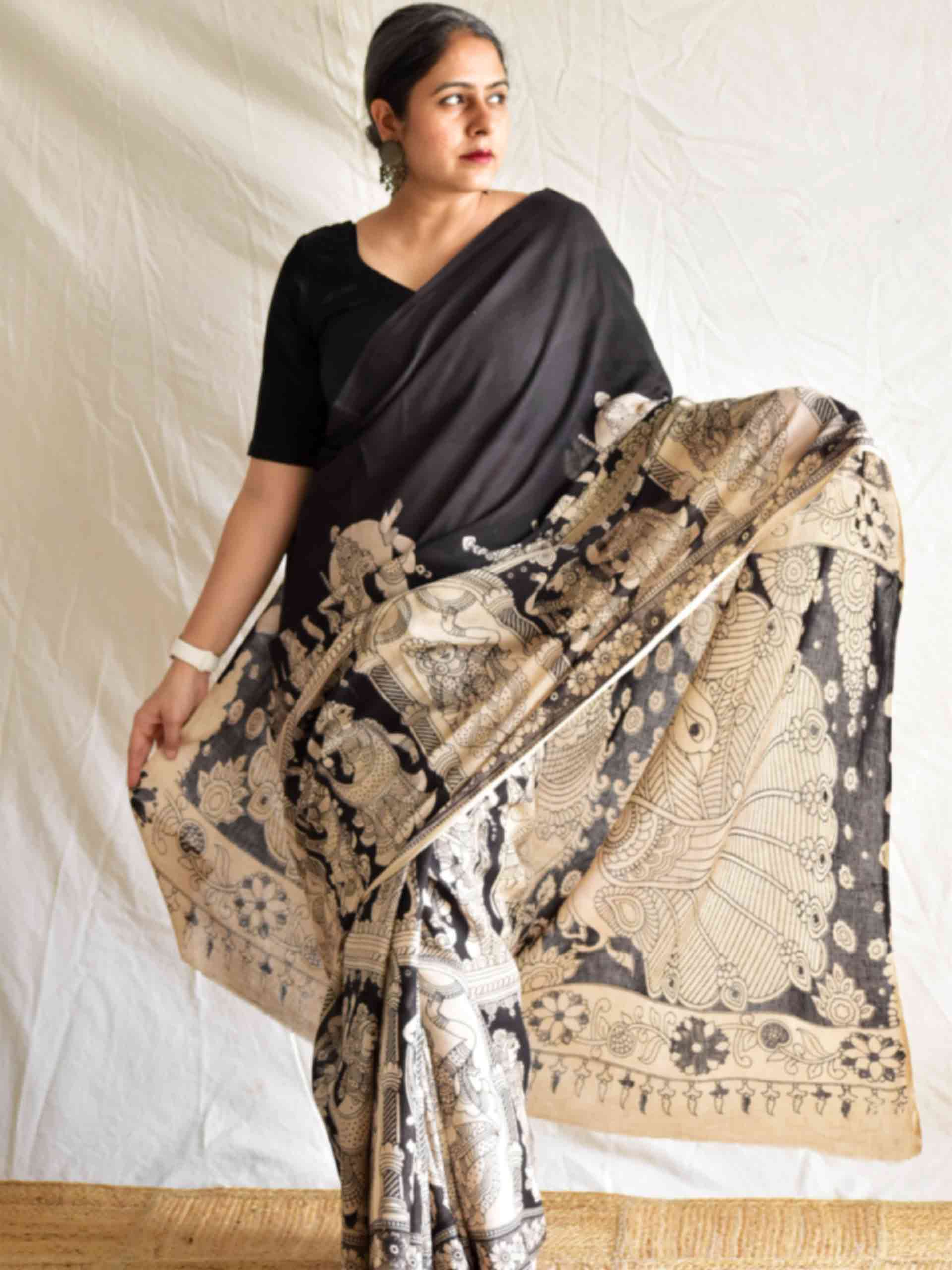 Baraat - kalamkari printed saree