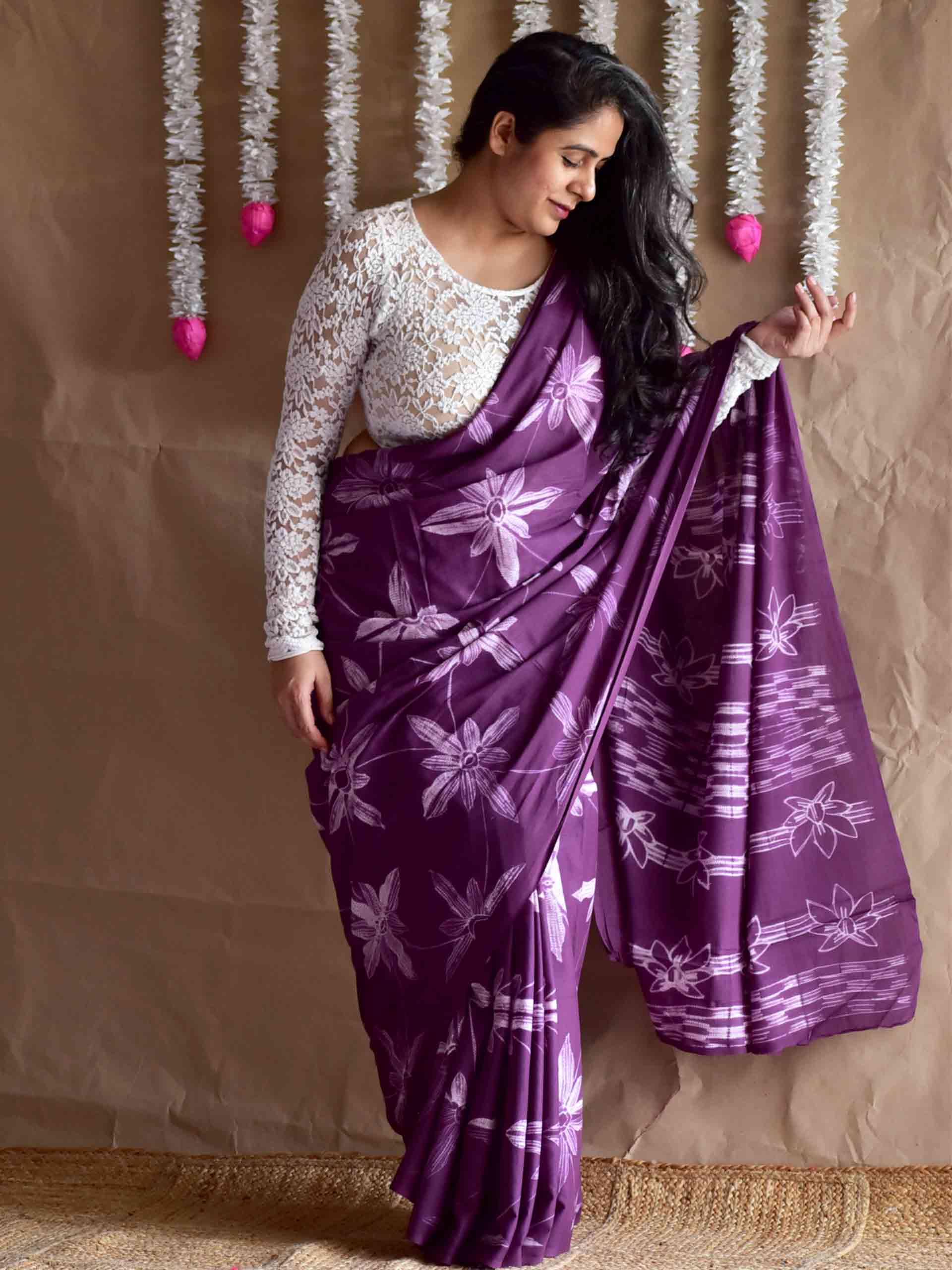miraj - Shibori mul saree