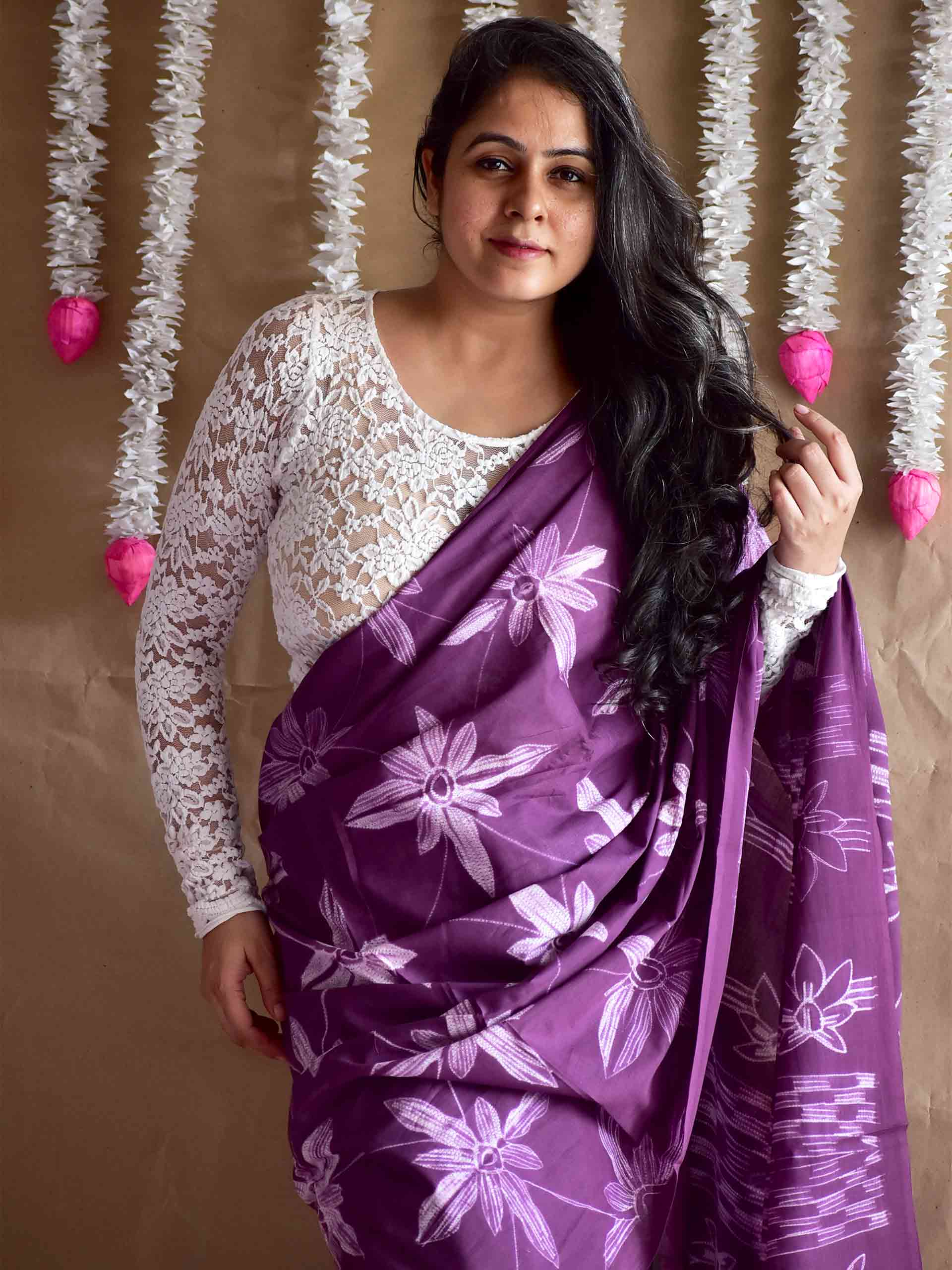miraj - Shibori mul saree