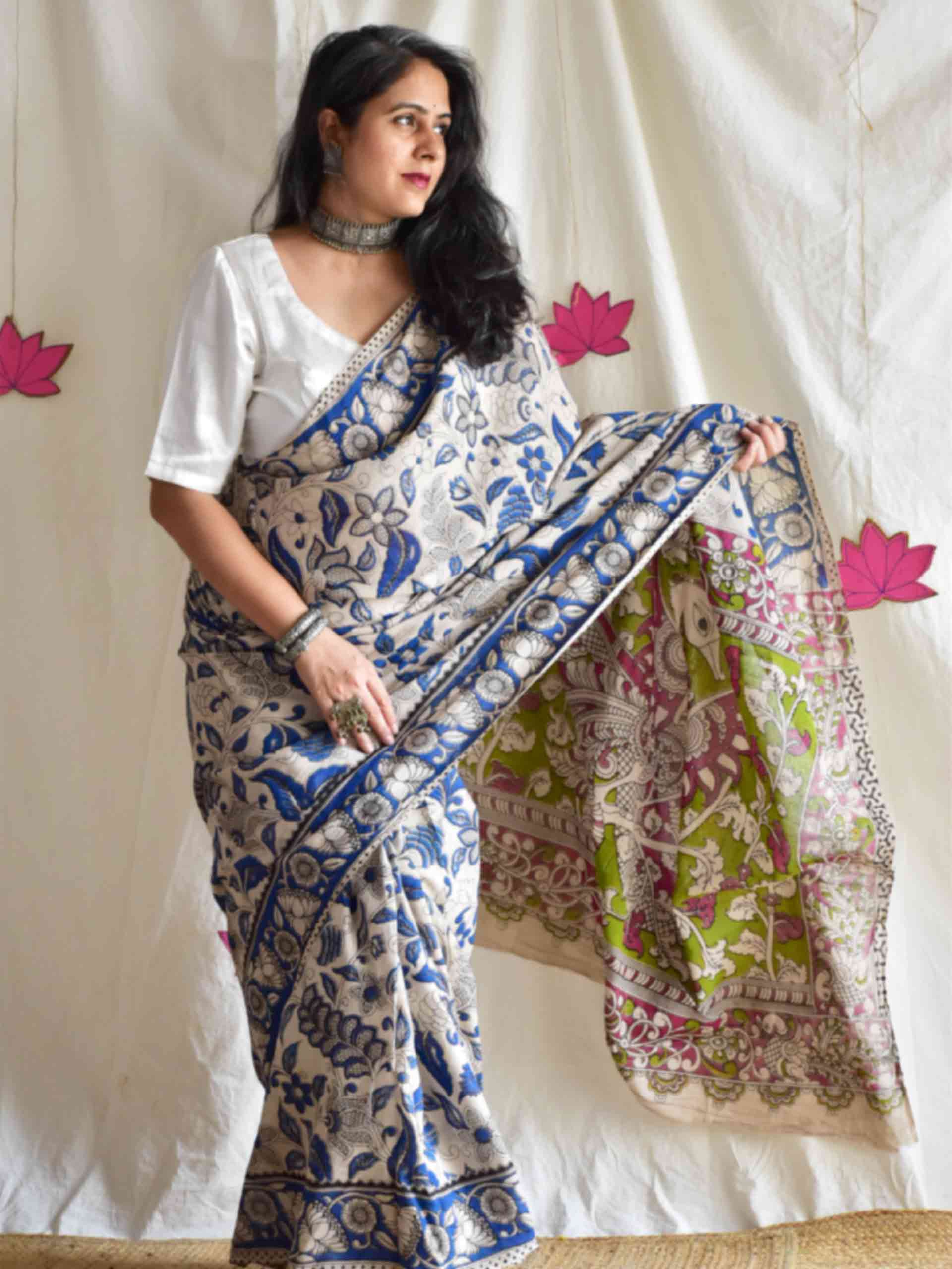 Swaraagini - kalamkari printed saree