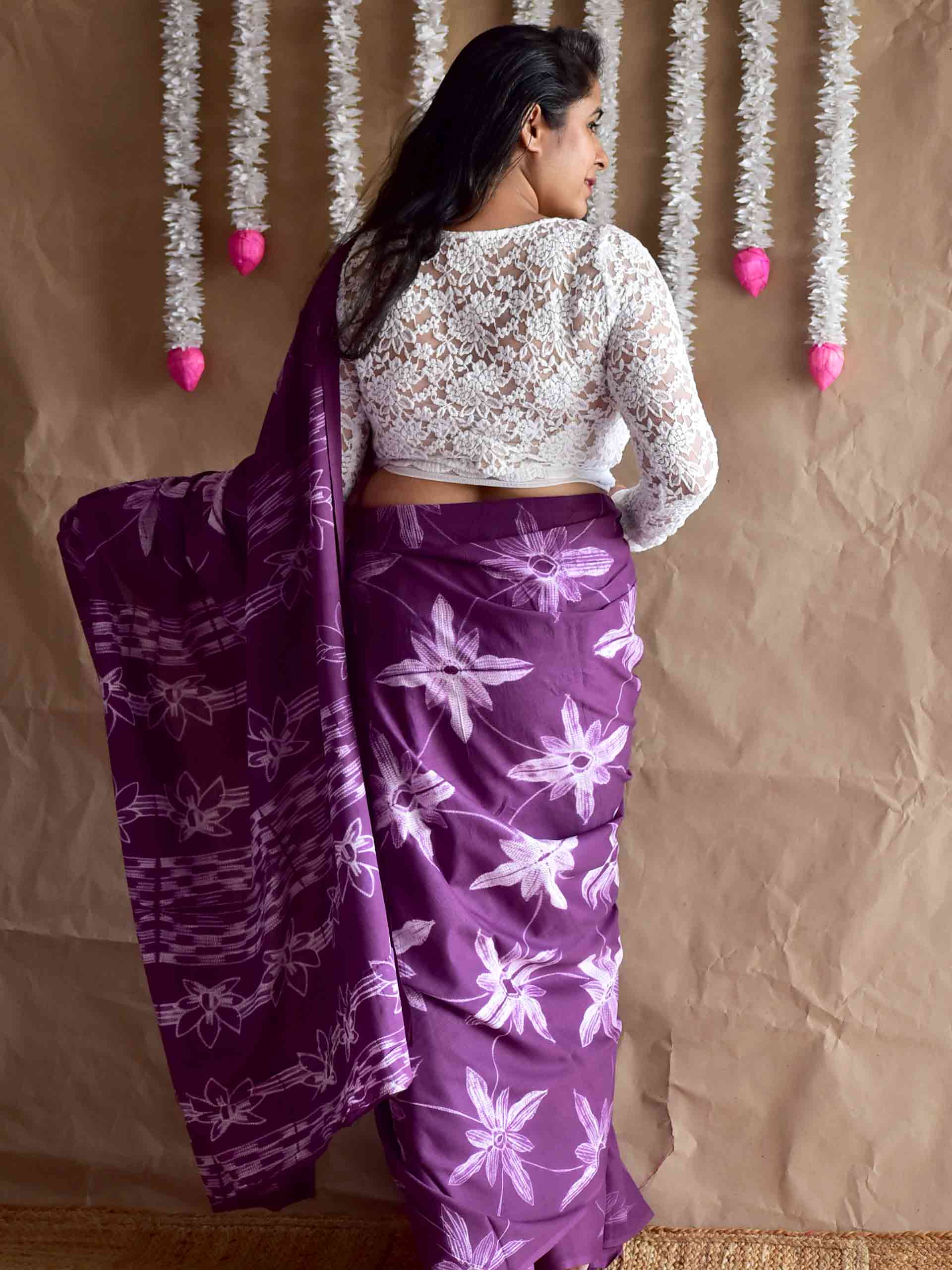 miraj - Shibori mul saree